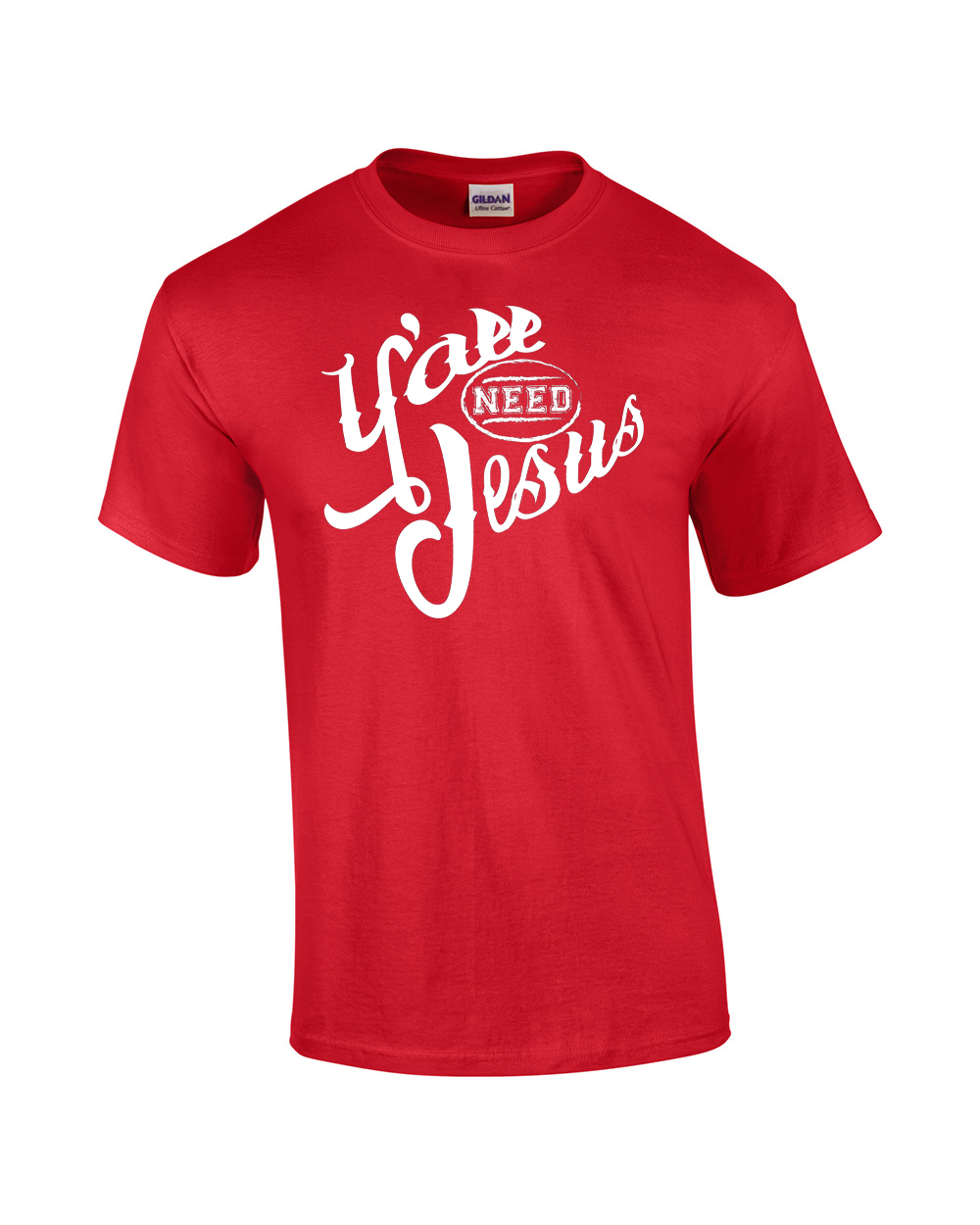Ya'll Need Jesus Christian Tee Shirt Black - Bild 35 von 42