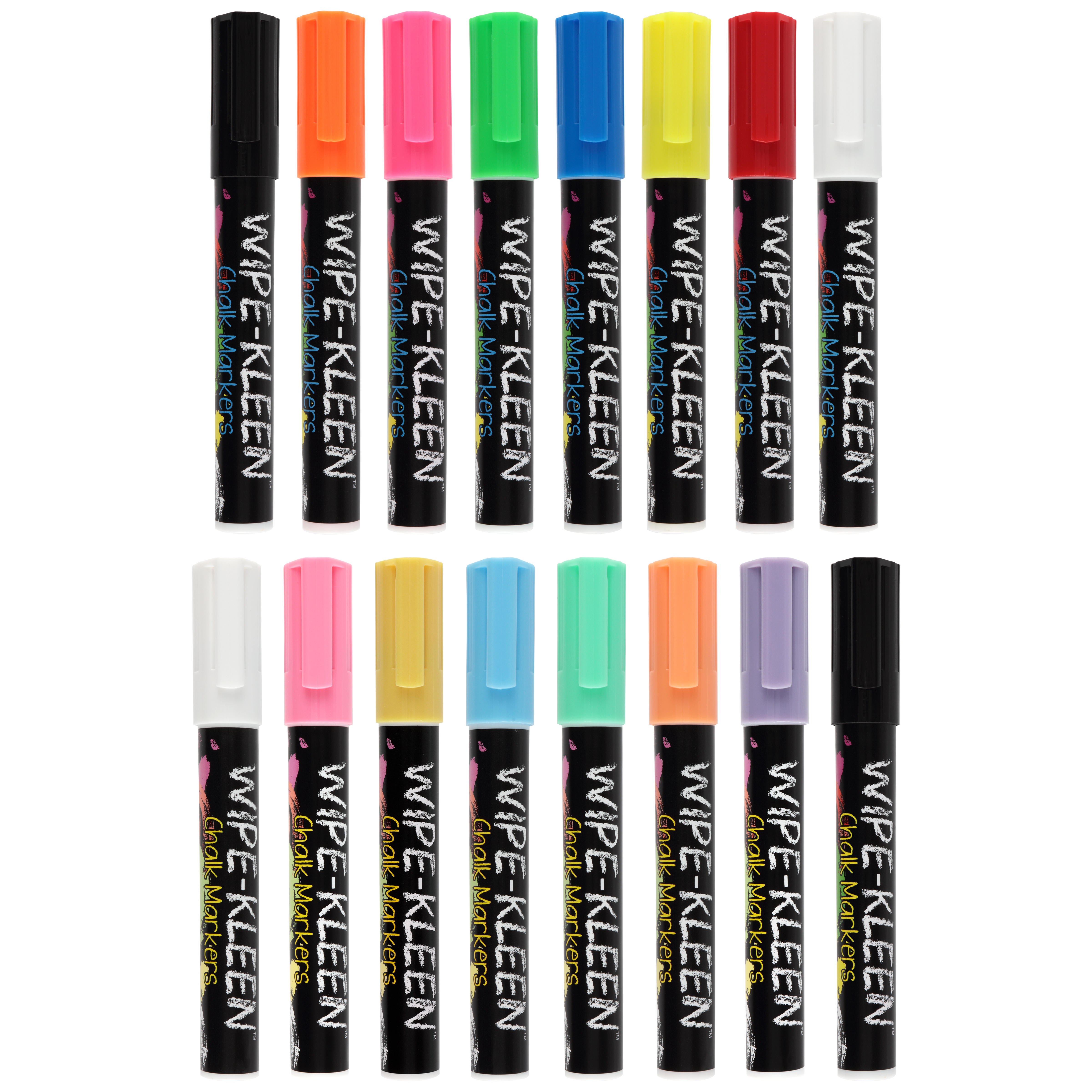 Wipe-Kleen 8 Pack Liquid Chalk Board Window Markers Set Erasable Pens Non Toxic