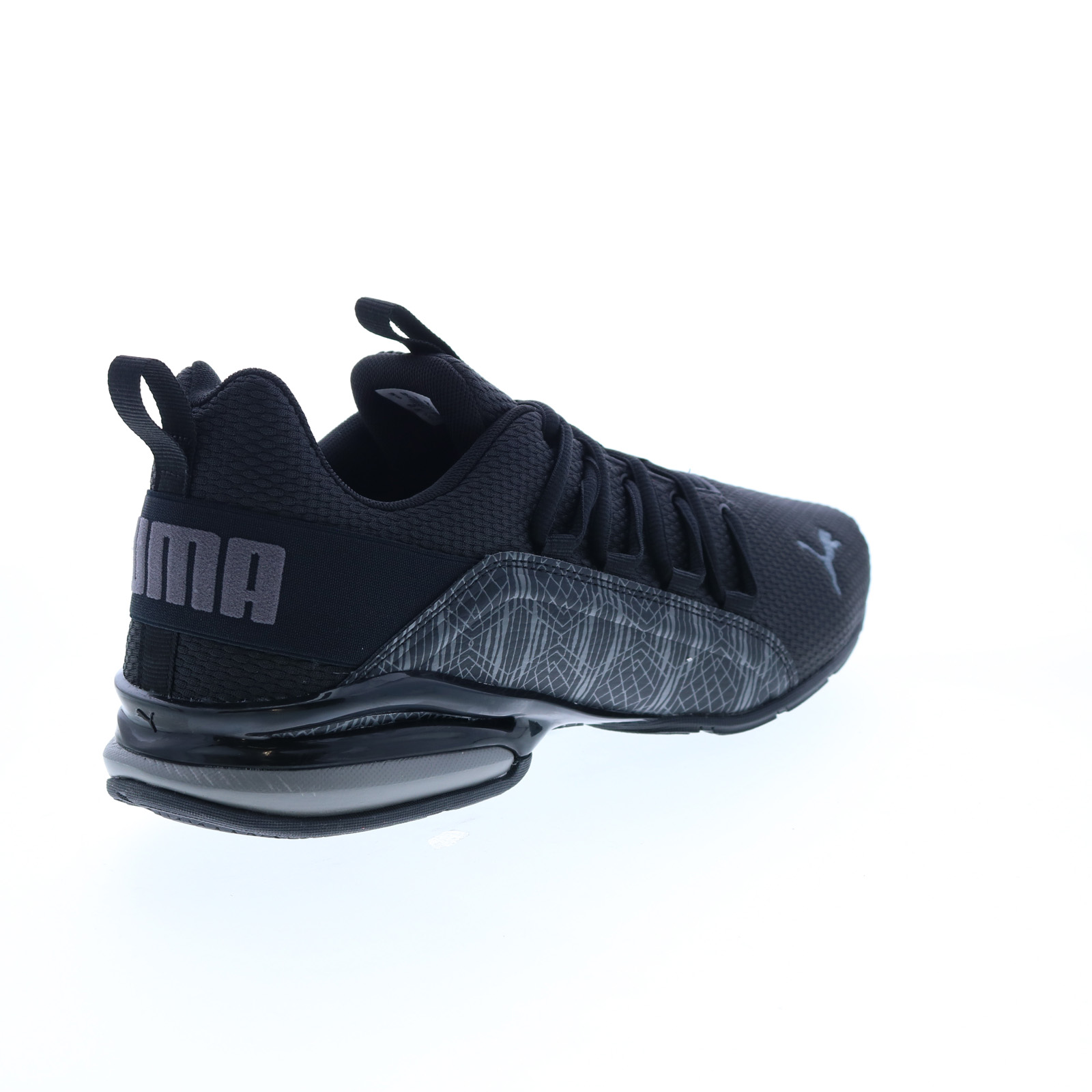 Puma Axelion Graphic 19425201 Mens Black Canvas Athletic Running Shoes