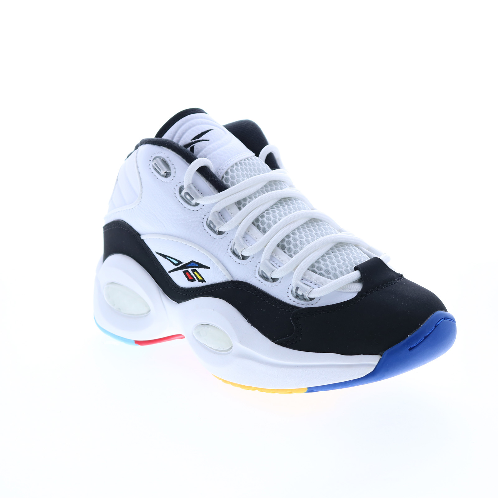 Reebok Question Mid Mens White Leather Lace Up Athletic  display picture 1