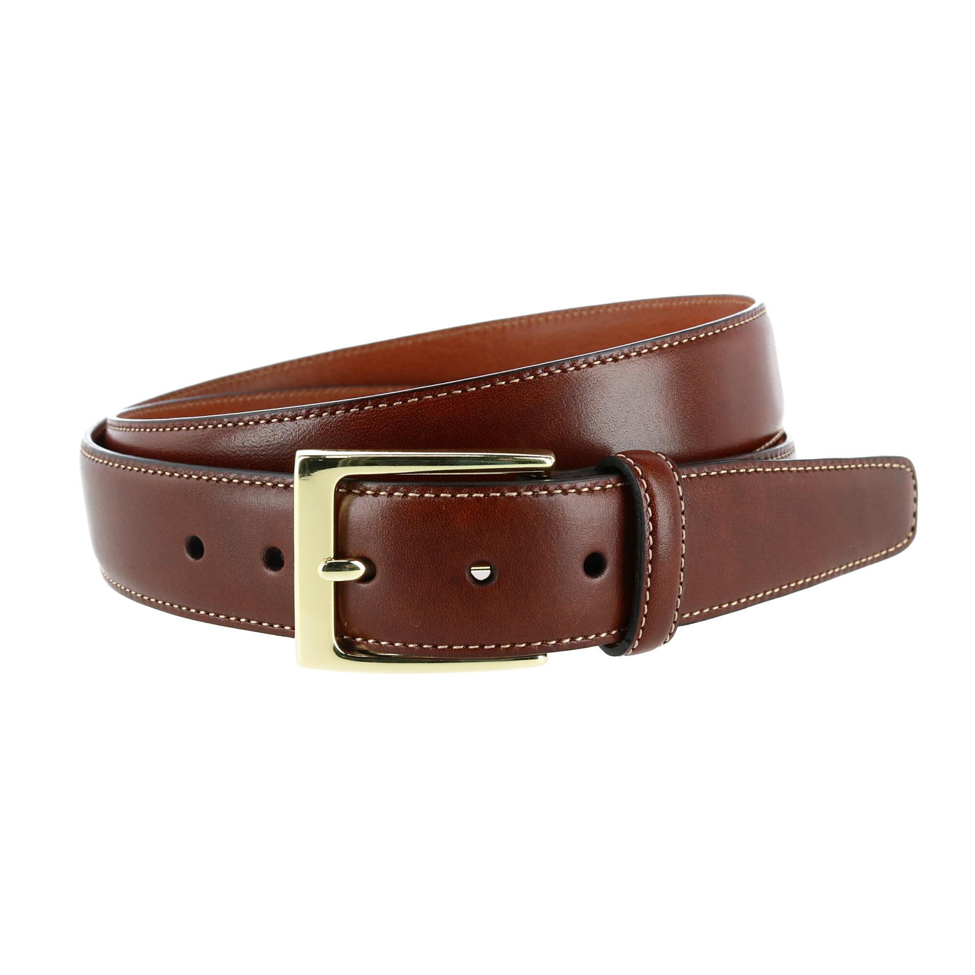 Trafalgar Classic 30mm Cortina Italian Leather Belt - Honey Maple 36