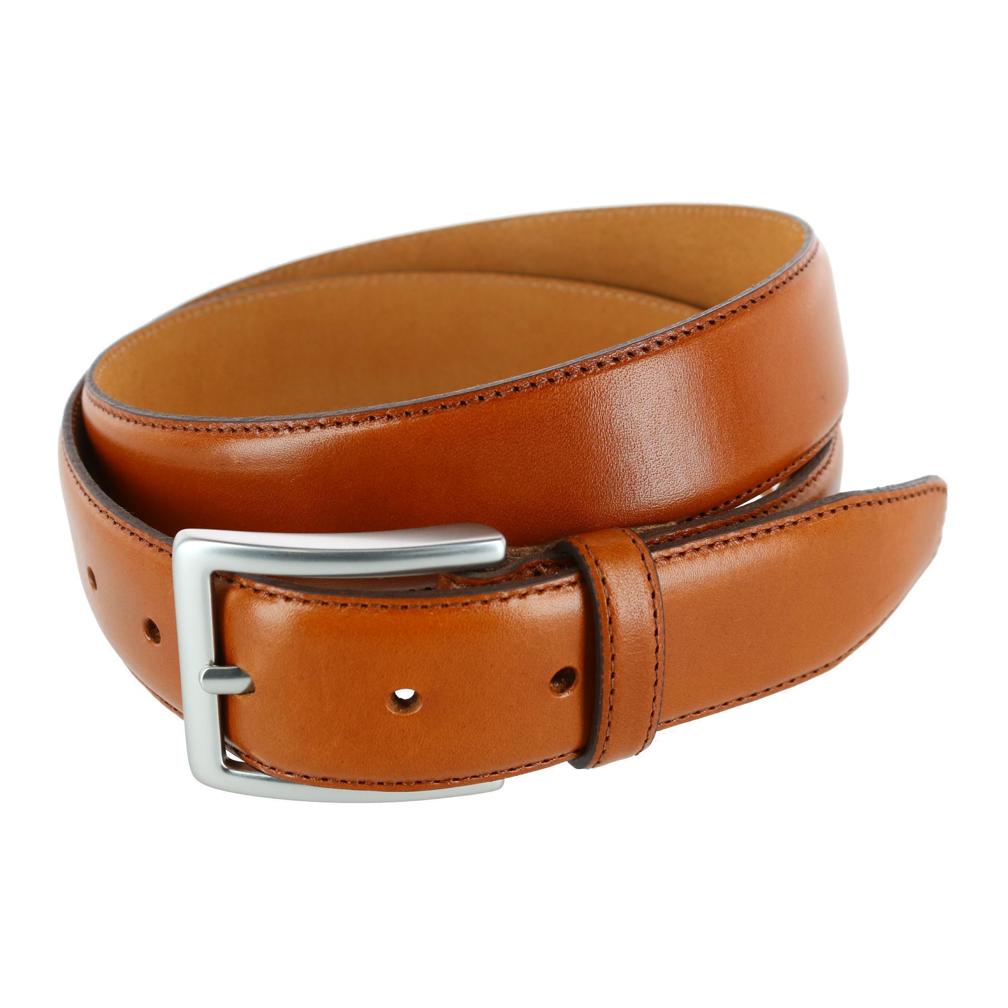 Trafalgar Men's Orion Smooth Leather 35mm Dress Belt - Tan