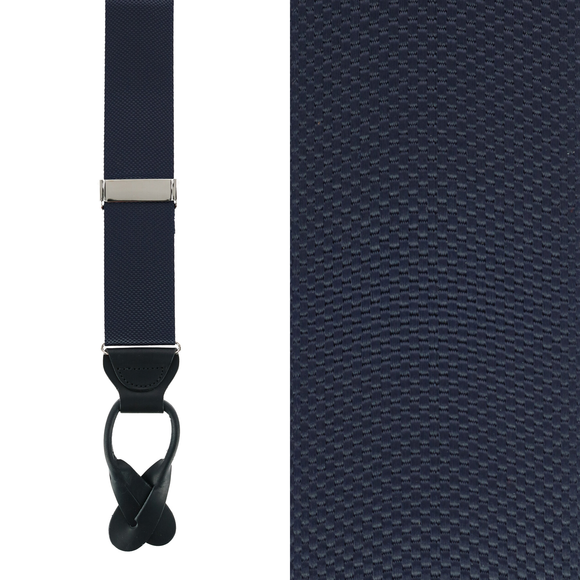 Trafalgar Men's Hudson Nylon Button End Suspenders - Navy