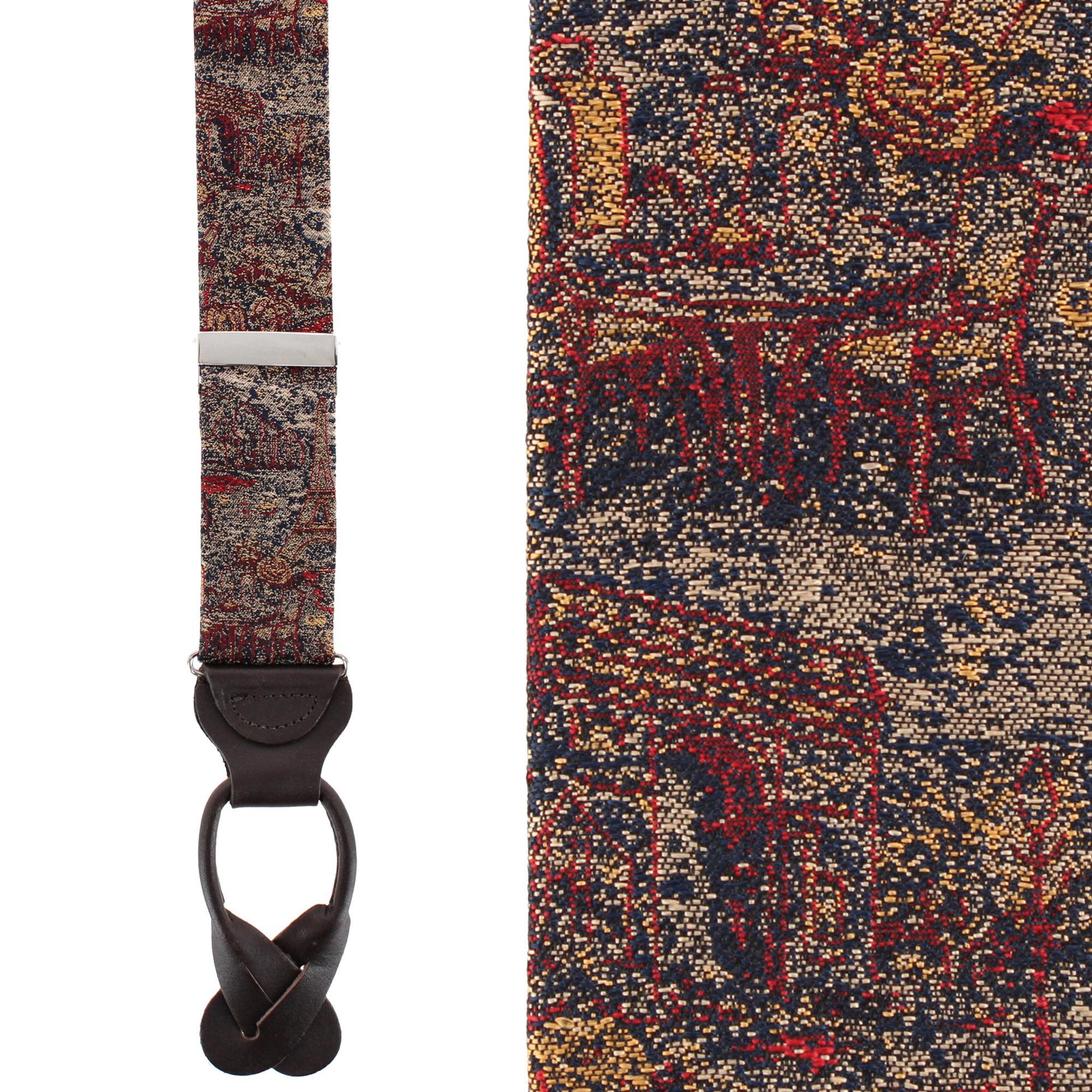 Trafalgar Paris Tapestry Silk Novelty Button End Braces - Multiple one size