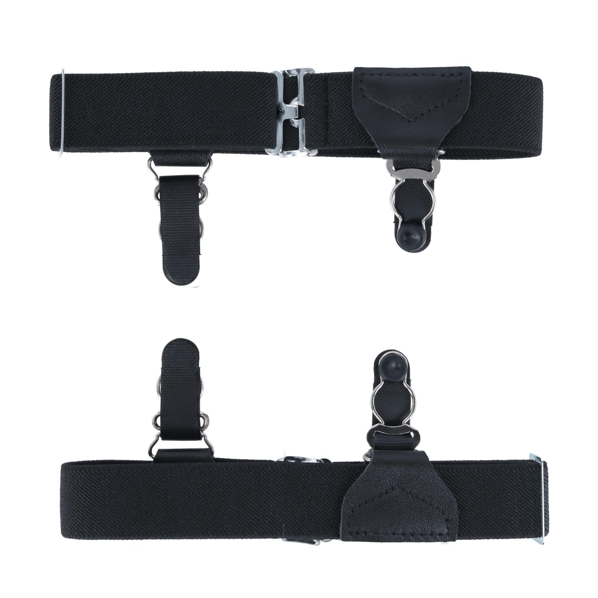 Trafalgar Sutton Double Grip Sock Garters (Set of 2) - Black one size