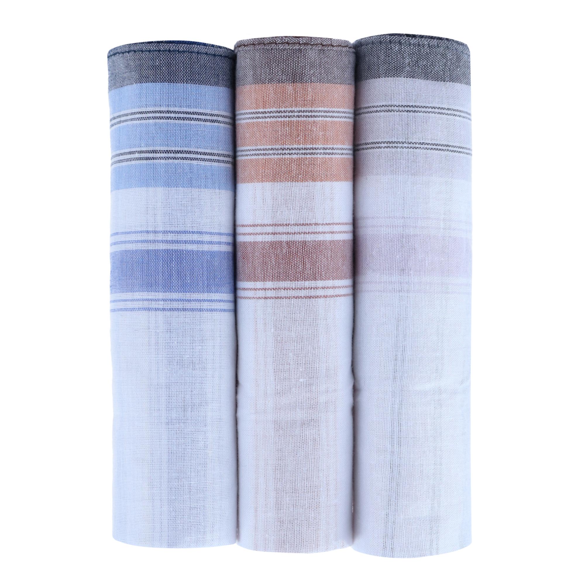 Trafalgar Checked Cotton Handkerchiefs (3 Pack) - Multi one size