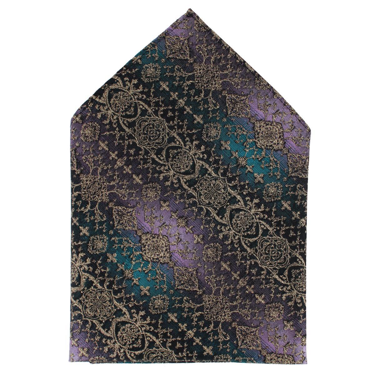Trafalgar The Spellbound Brocade Novelty Silk 12x12 Pocket Square - Multiple one size