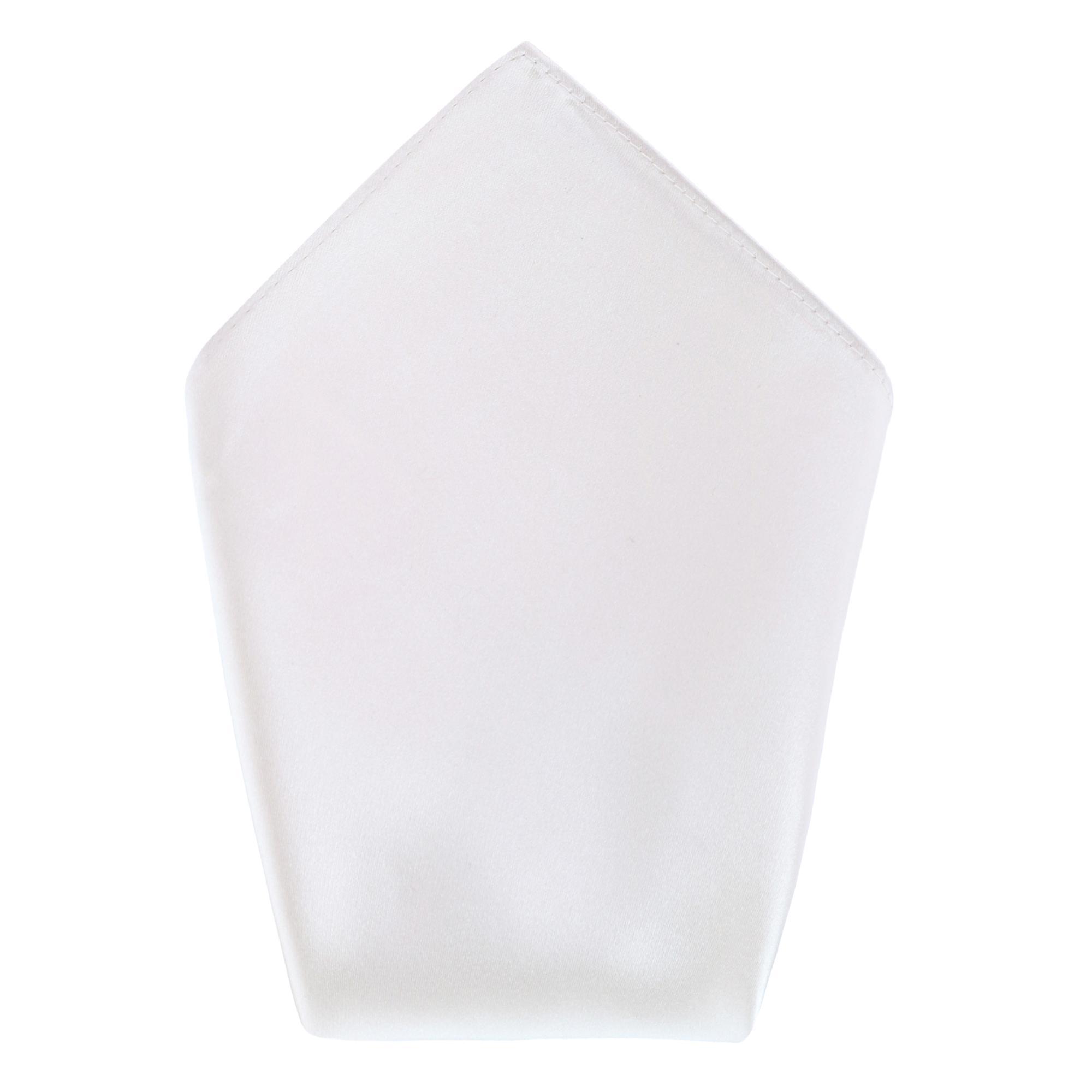 Trafalgar Sutton Solid Color 13 Inch Silk Pocket Square - Ivory one size