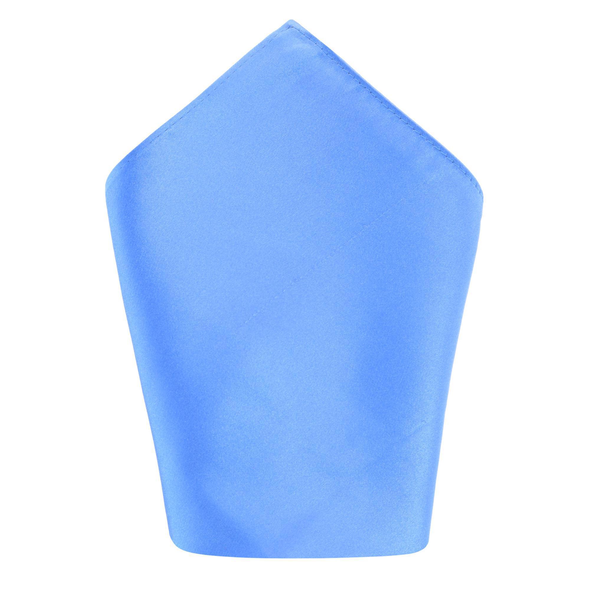 Trafalgar Sutton Solid Color 13 Inch Silk Pocket Square - Light Blue one size