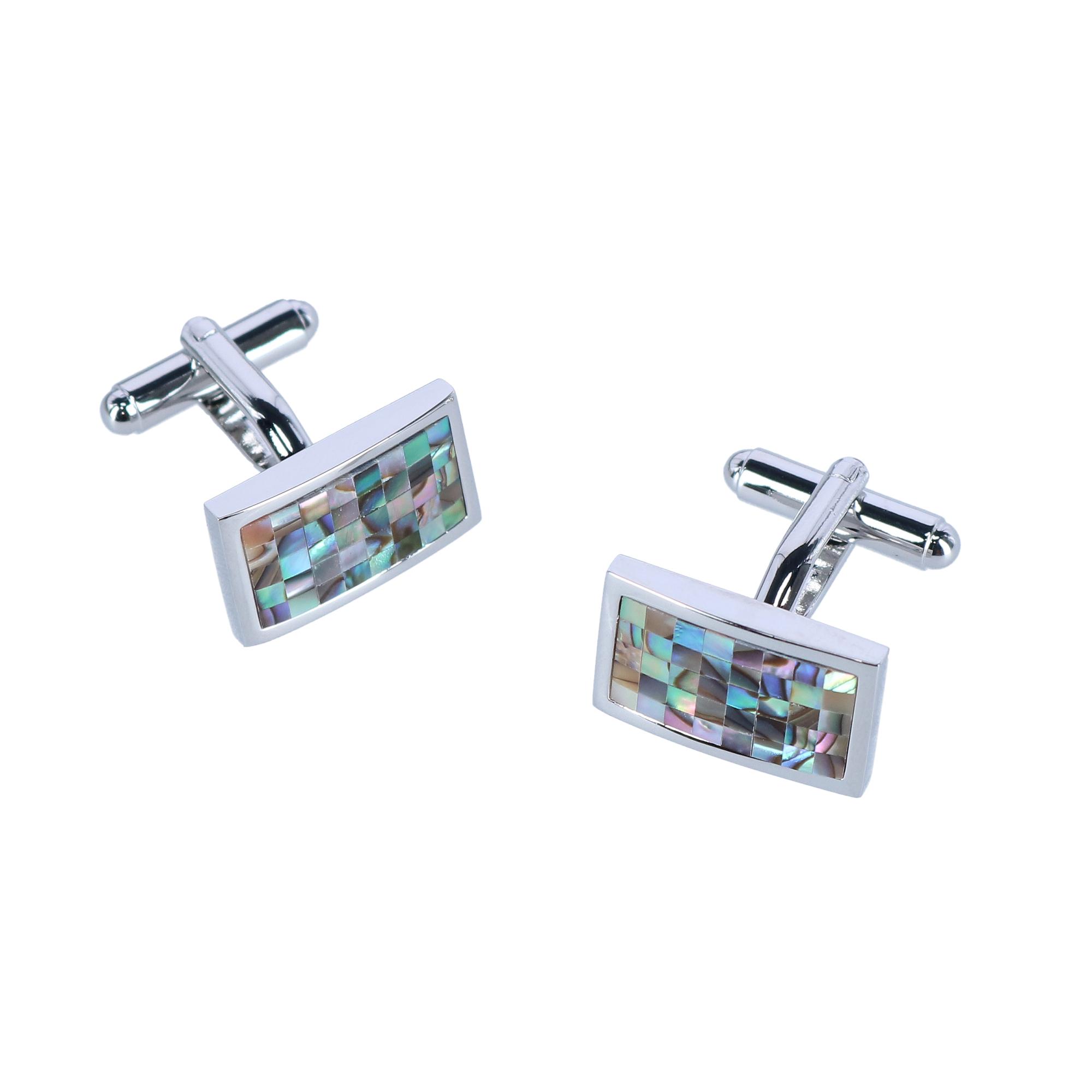Trafalgar Walken the Mother of Pearl Cufflinks (1 Pair) - Silver one size