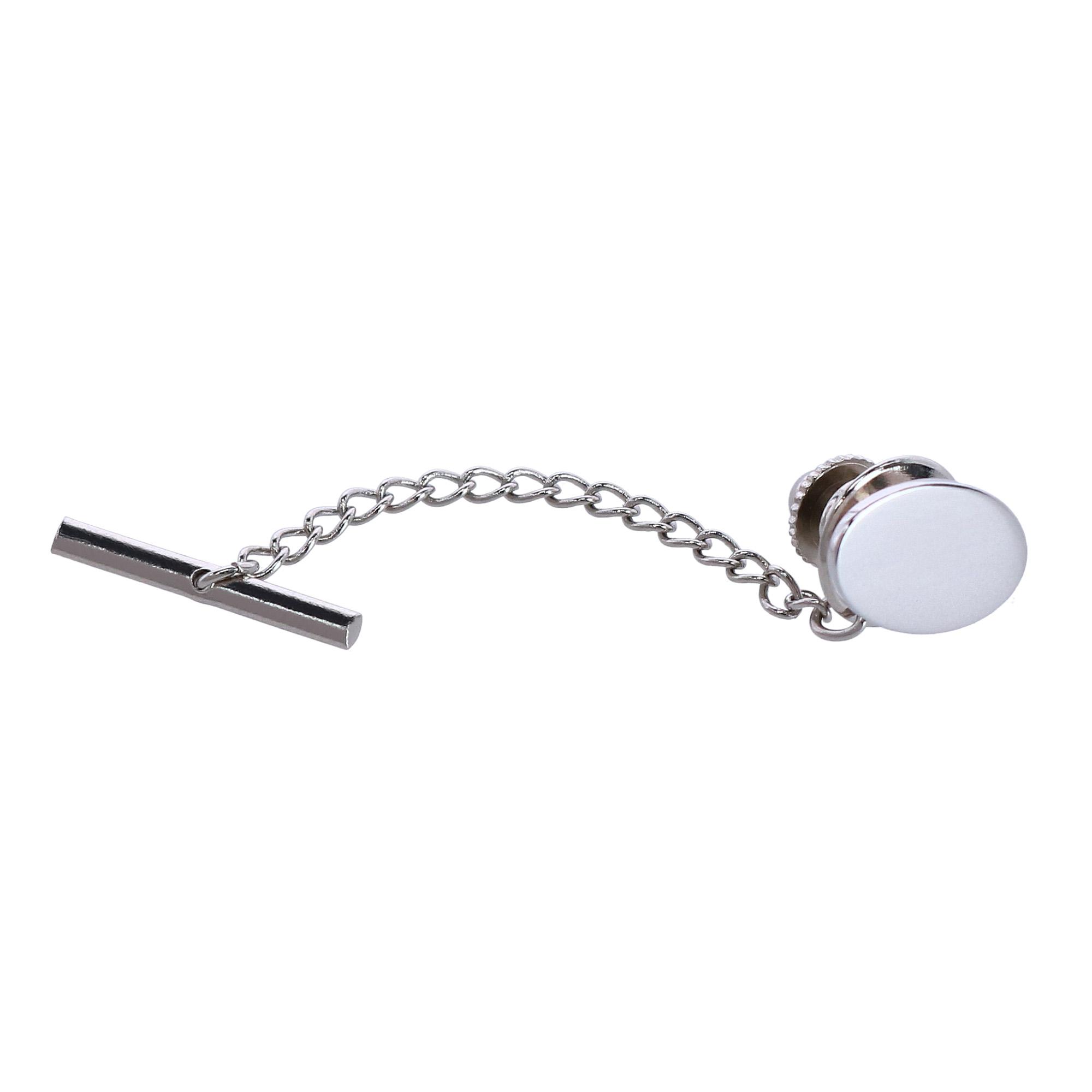 Trafalgar Sutton Sterling Silver Polished Oval Tie Tack - Silver one size