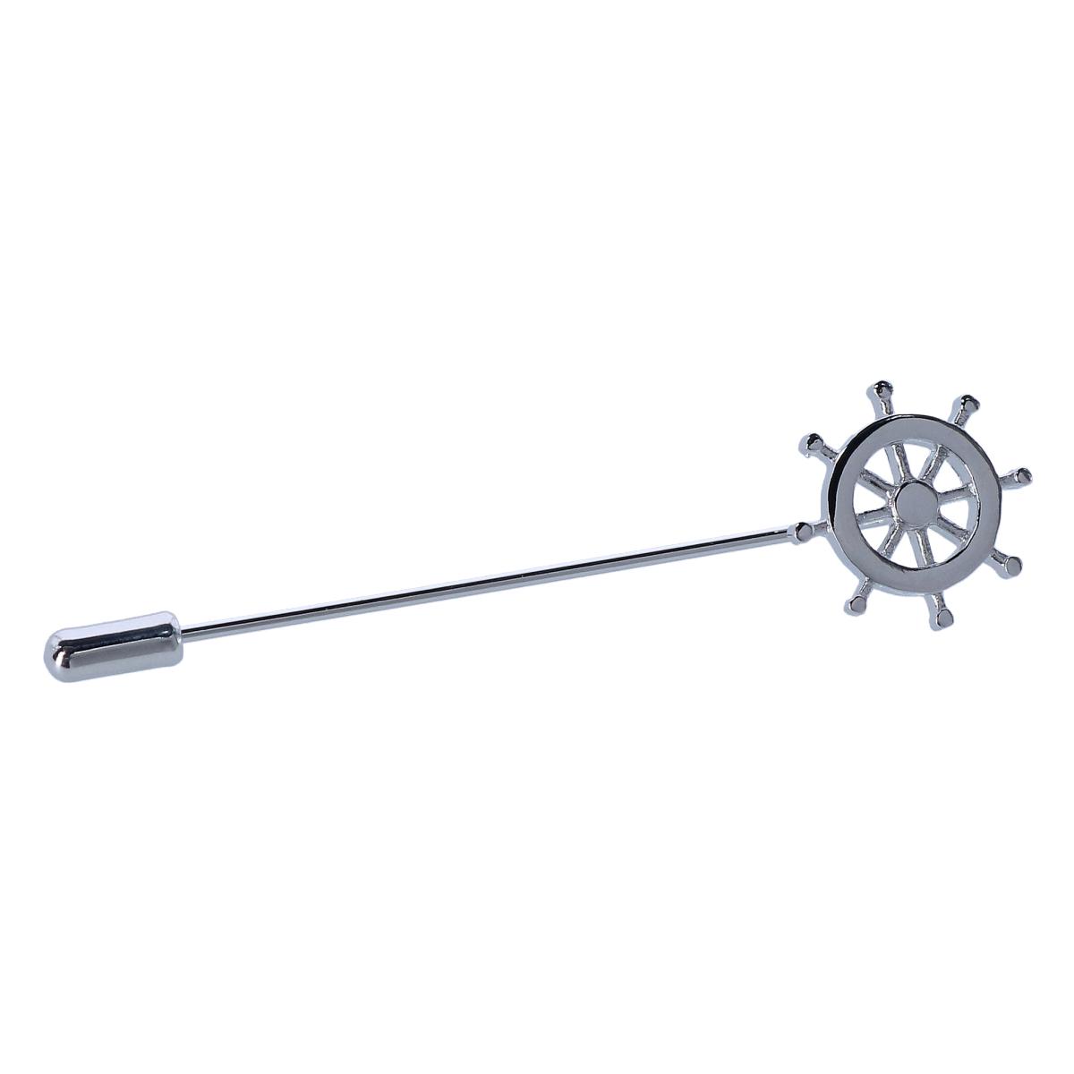 Trafalgar The Skipper Helm Novelty Lapel Pin - Silver one size 40$