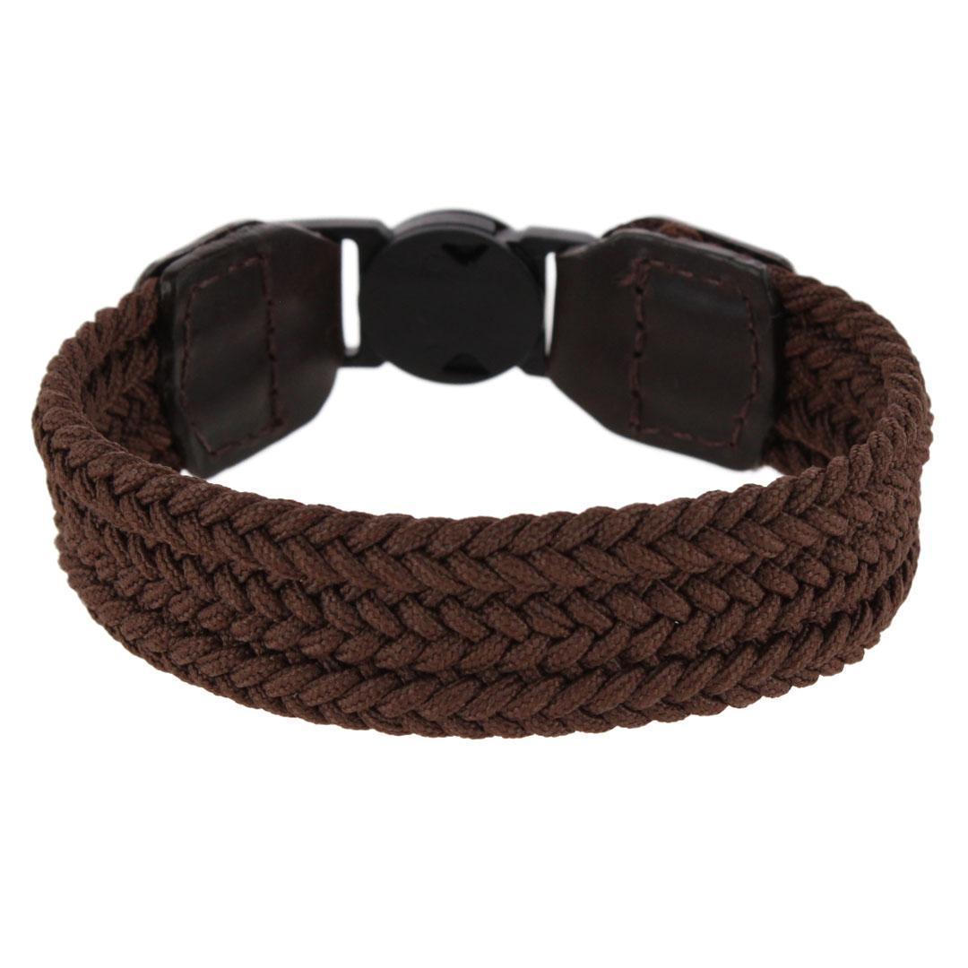 Trafalgar Brody 18mm Solid Color Braided Golf Bracelet - Brown one size