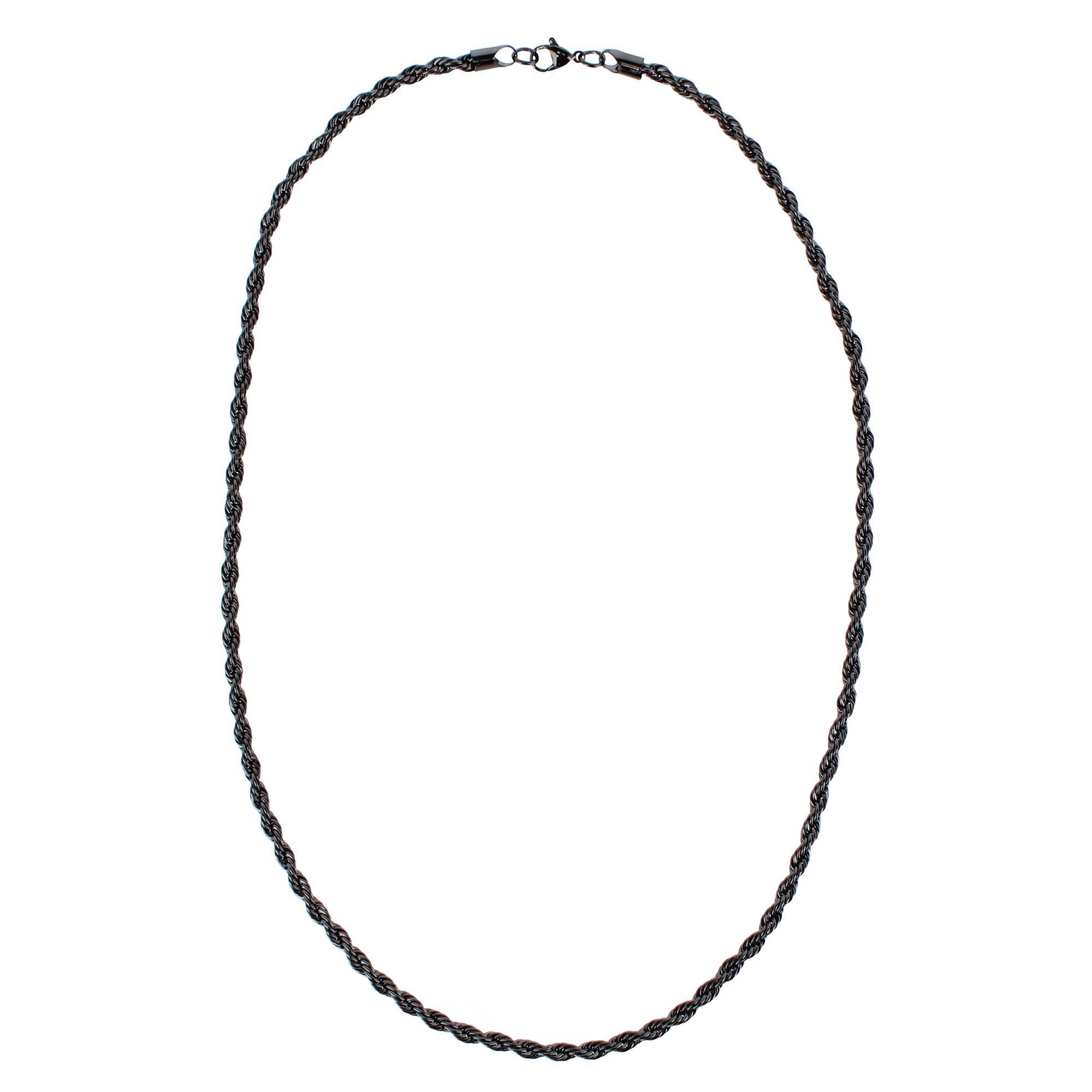 Trafalgar Barrett Braided Metal 22 Inch Long Necklace - Black one size