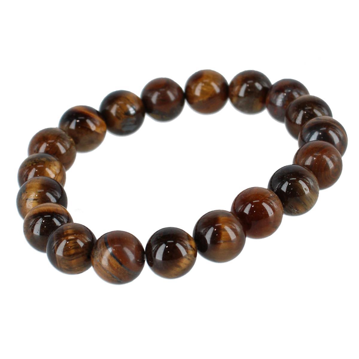 Trafalgar Raja Tiger Eye Stretch Beaded Bracelet - Brown one size