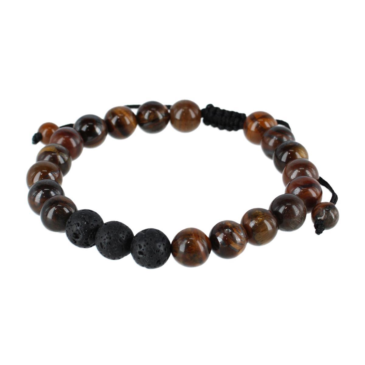 Trafalgar Ryder Wood Look Bead Adjustable Bracelet - Brown one size 20$