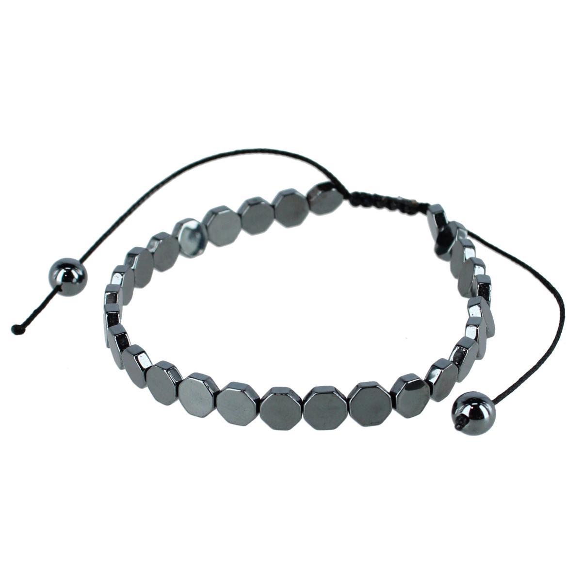 Trafalgar Hawk Metallic Disc Adjustable Bracelet - Silver one size