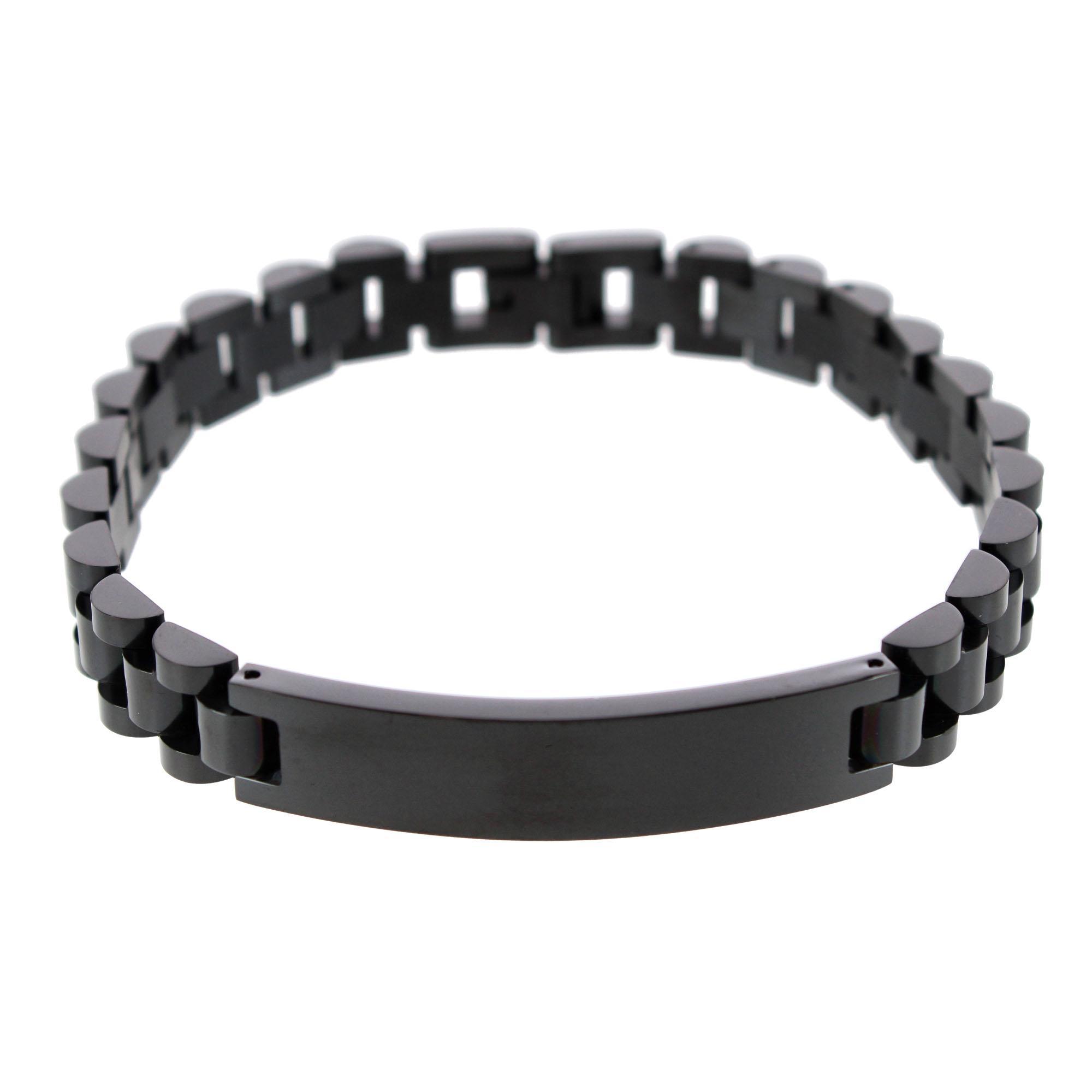 Trafalgar Signet ID Metal Link Bracelet - Black one size 42$
