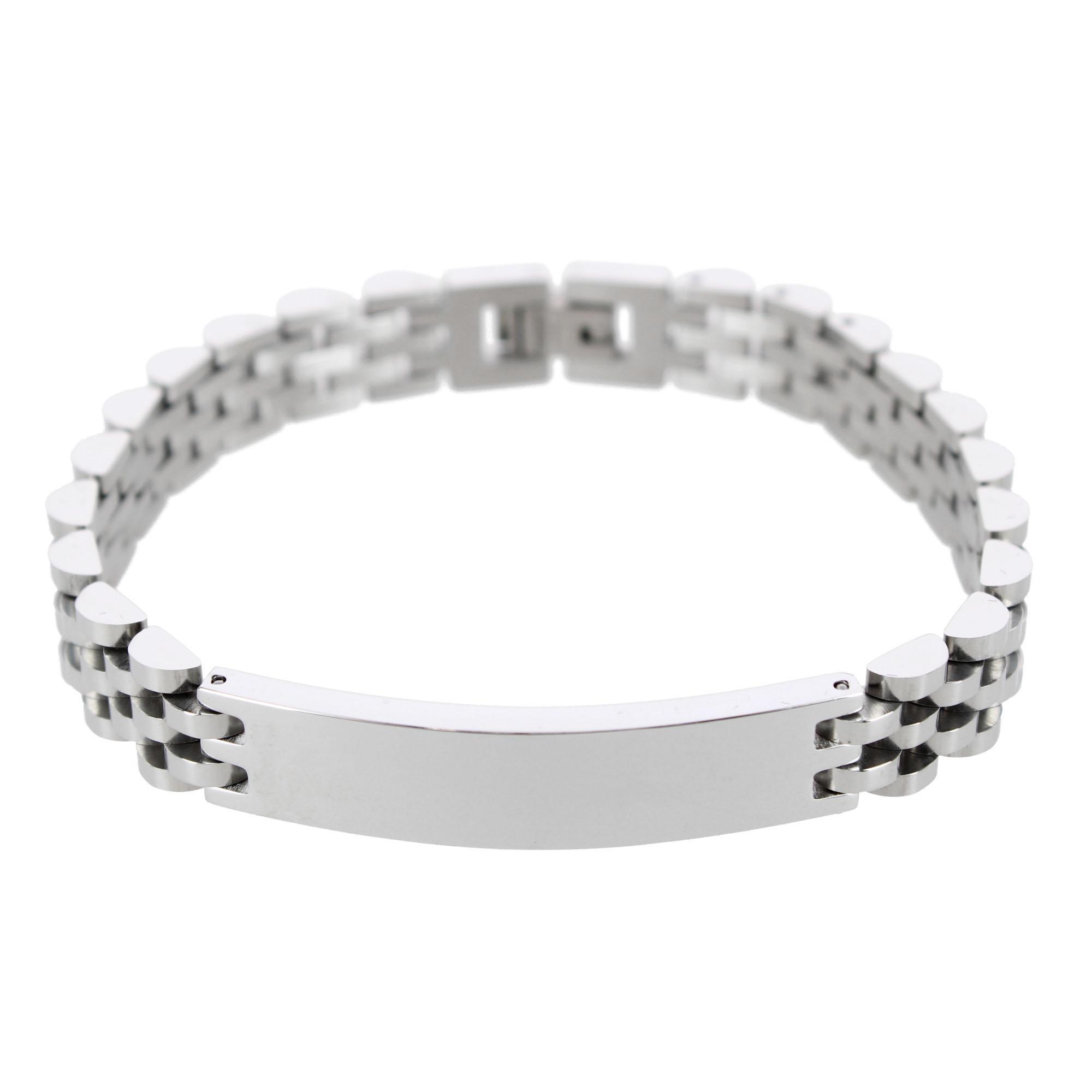 Trafalgar Signet ID Metal Link Bracelet - Silver one size 42$