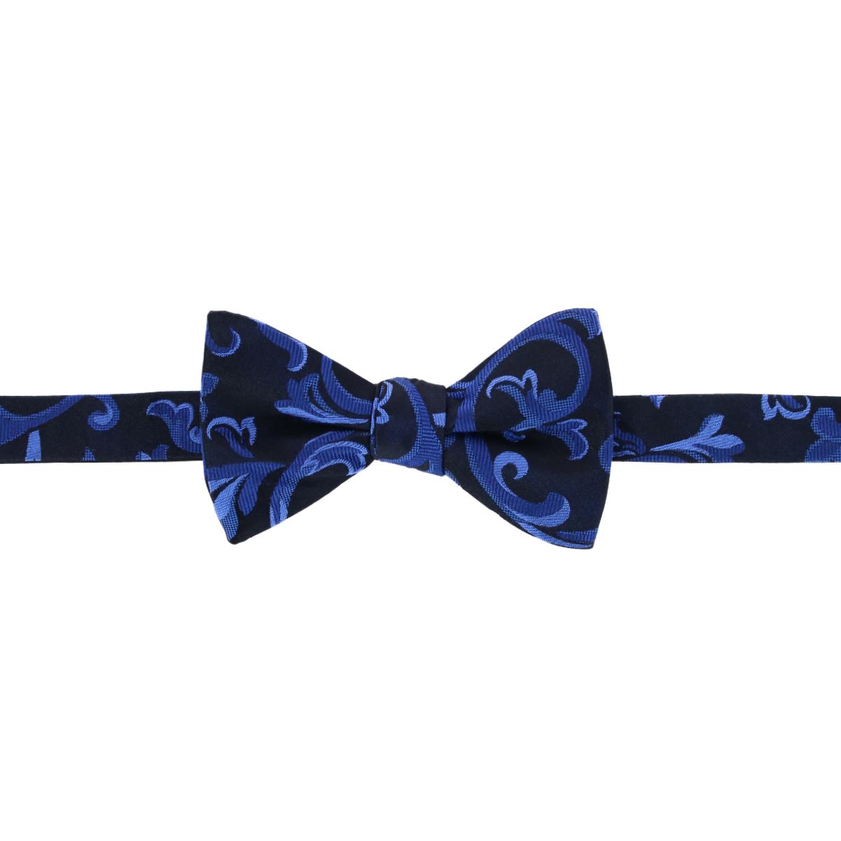 Trafalgar Christian the Romantic Brocade Silk Bow Tie - Royal Blue one size