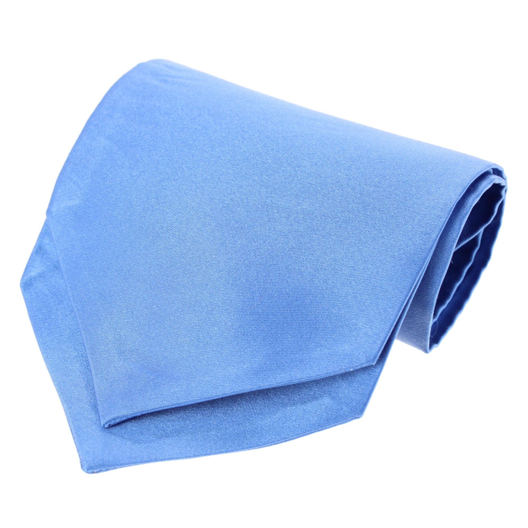 Trafalgar Grant Solid Colored Silk Ascot - Light Blue one size