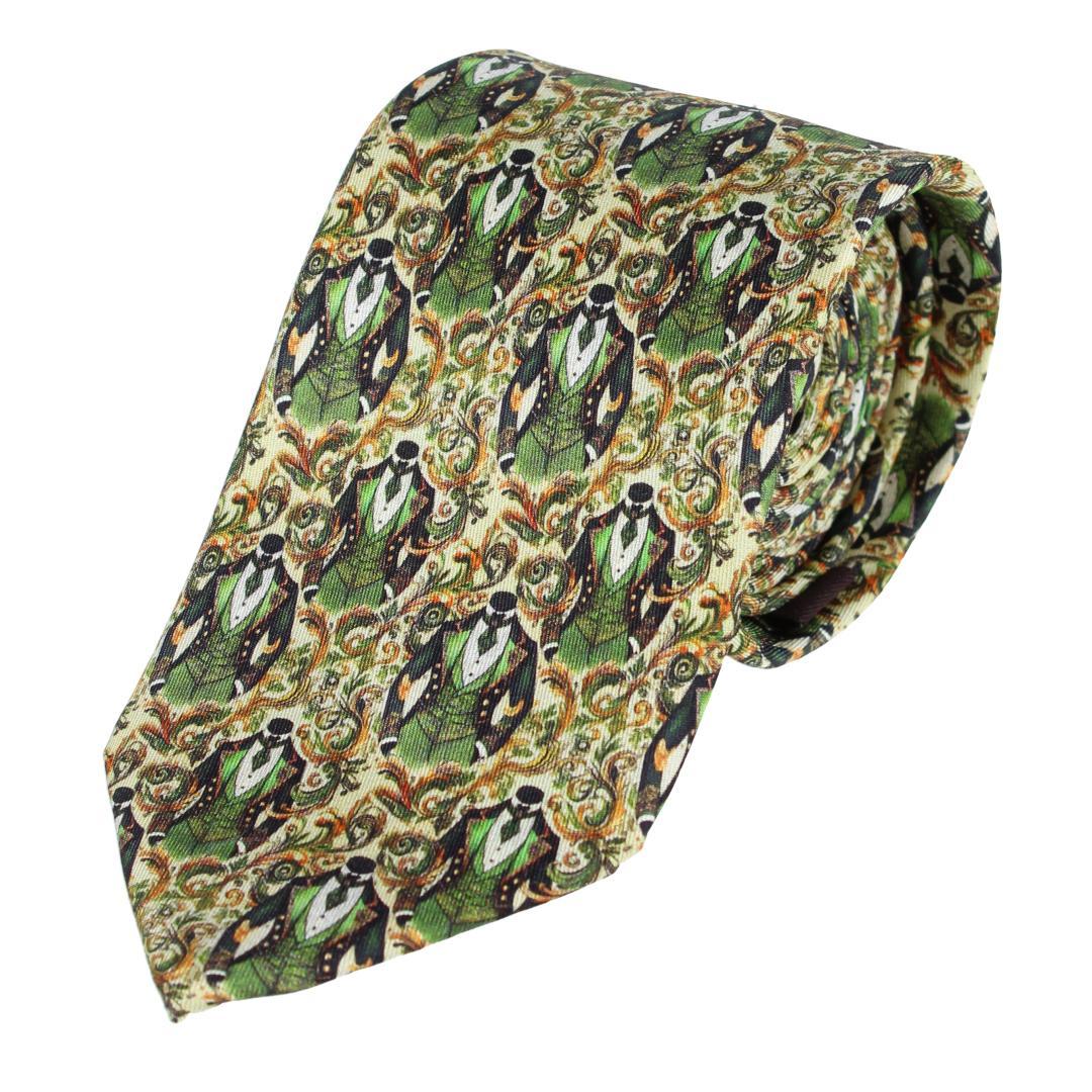 Trafalgar Shall We Dance Silk Novelty Necktie - Green one size