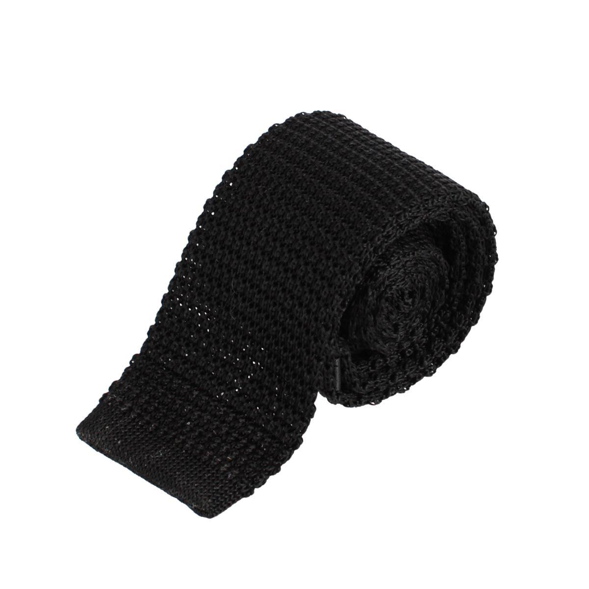 Trafalgar Zion Knit Silk Solid Colored Necktie - Black one size