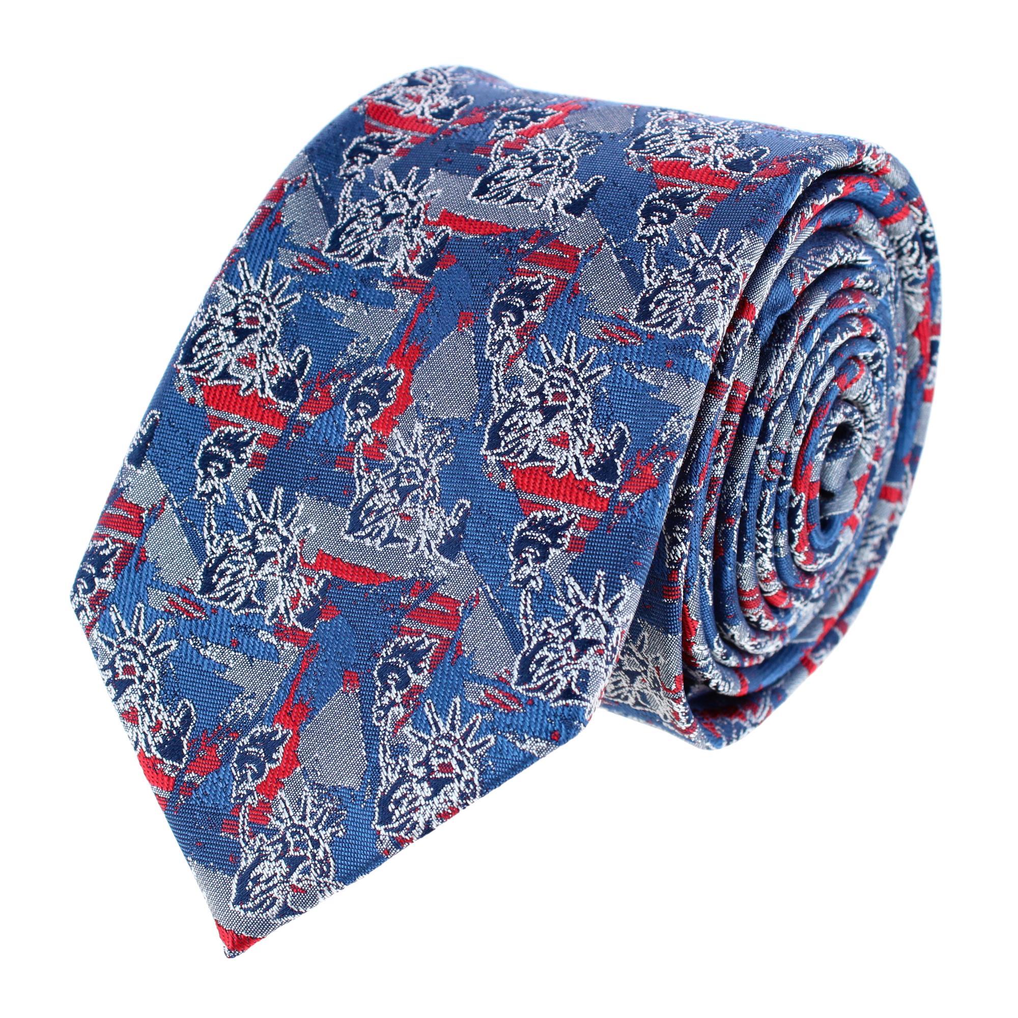 Trafalgar Freedom's Torch Patriotic Silk Novelty Necktie - Multiple one size
