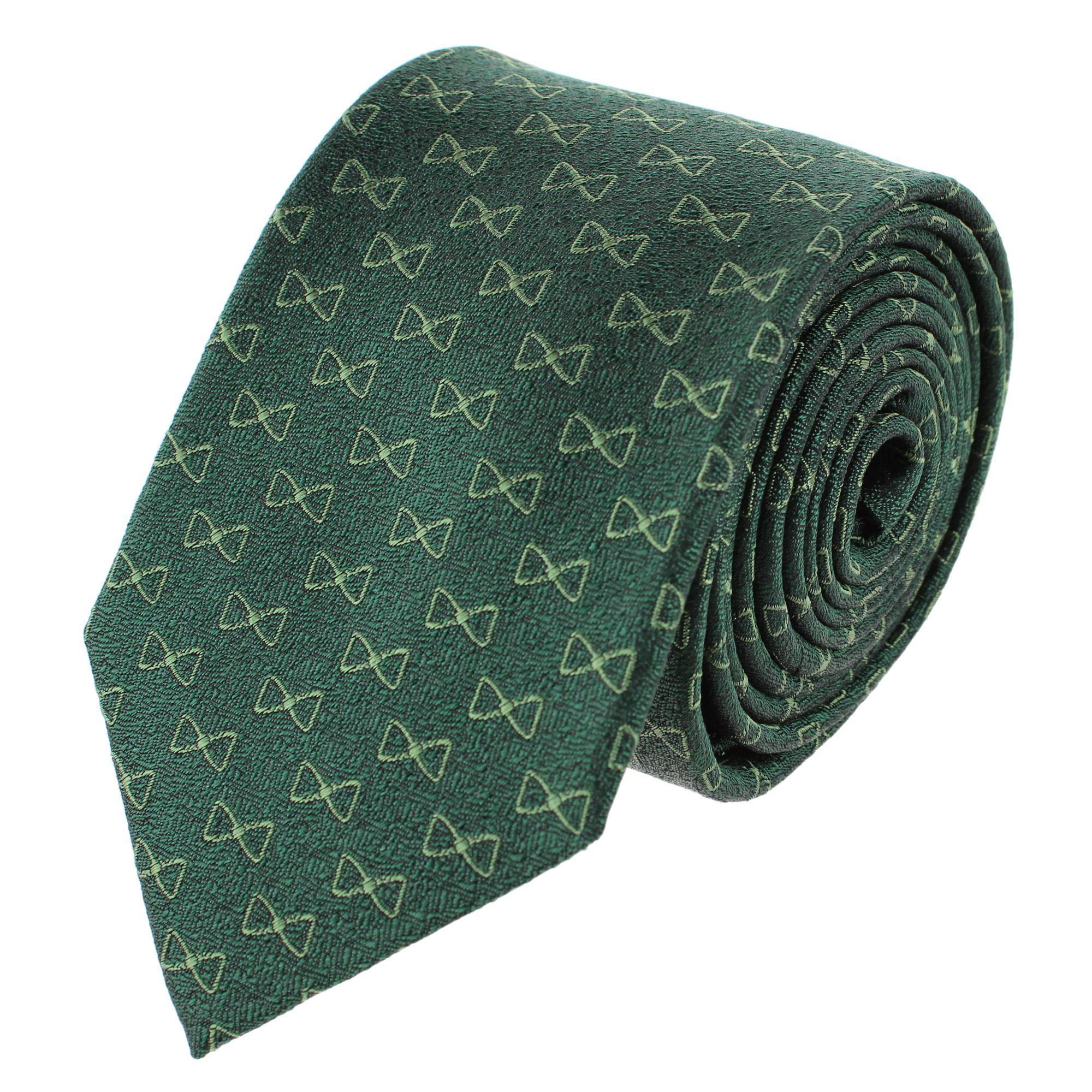 Trafalgar Trafalgar Signature Logo Silk Novelty Necktie  Hunter Green one size