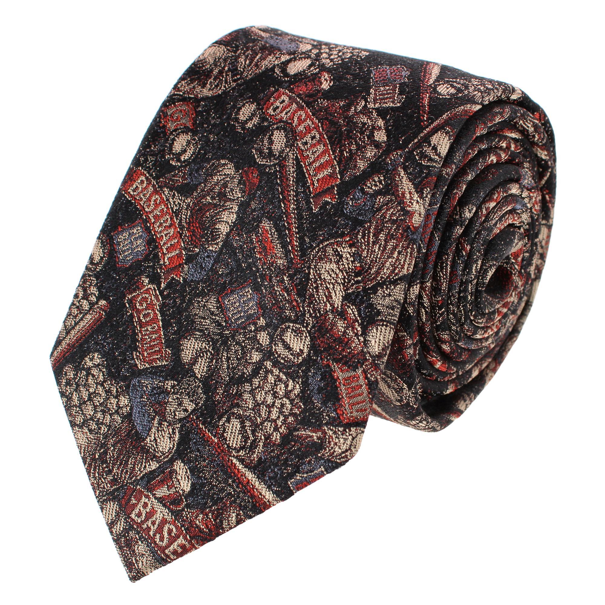 Trafalgar Batter Up Baseball Silk Novelty Necktie - Multiple one size