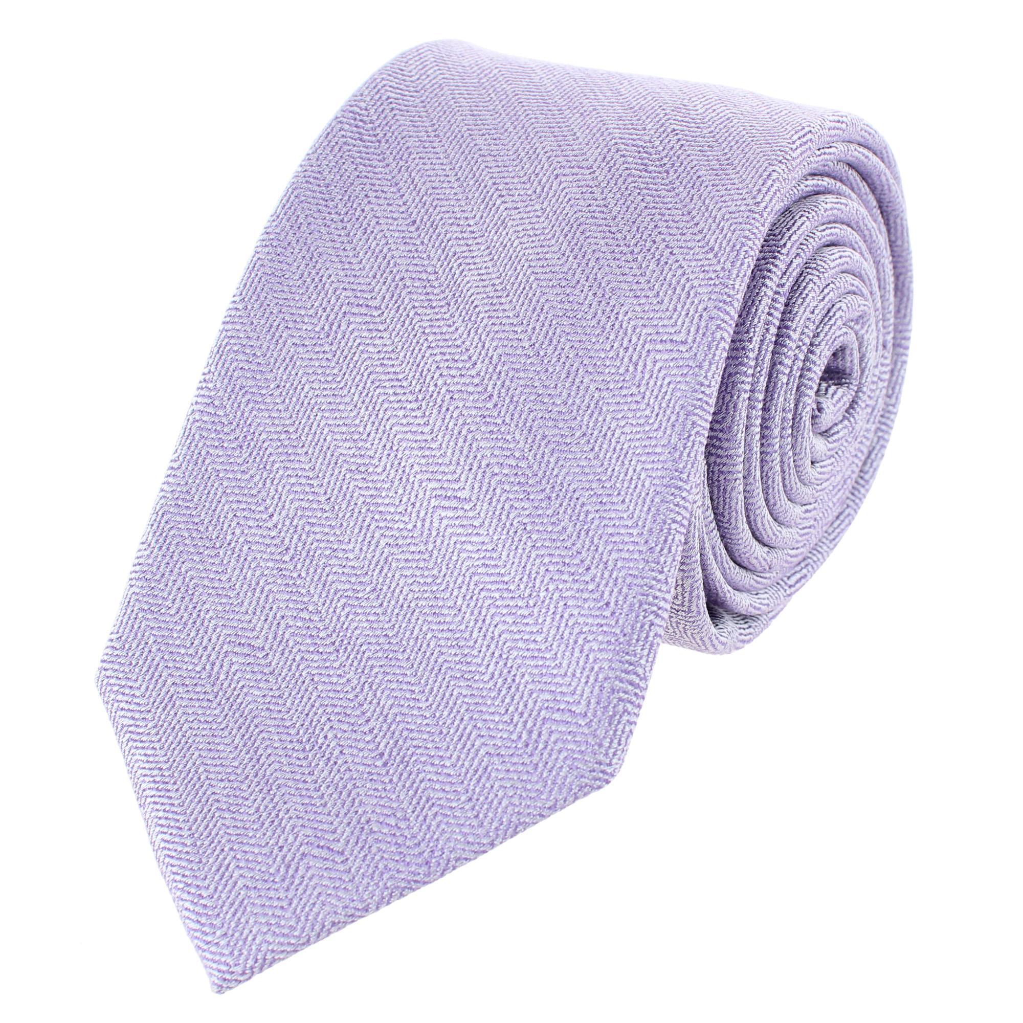 Trafalgar Classy Herringbone Wool Blend Business Necktie - Purple one size