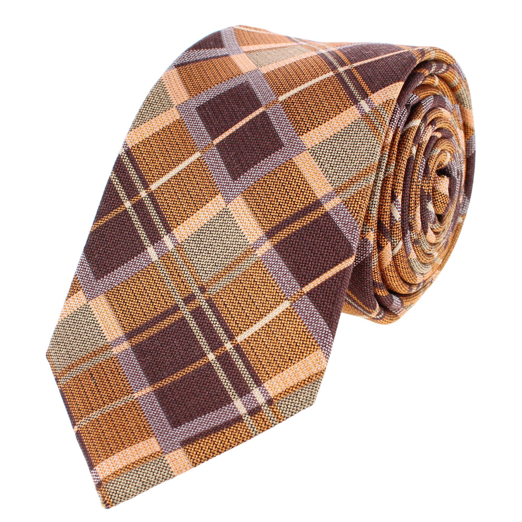 Trafalgar Golden Days Plaid Wool Blend Necktie - Multiple one size
