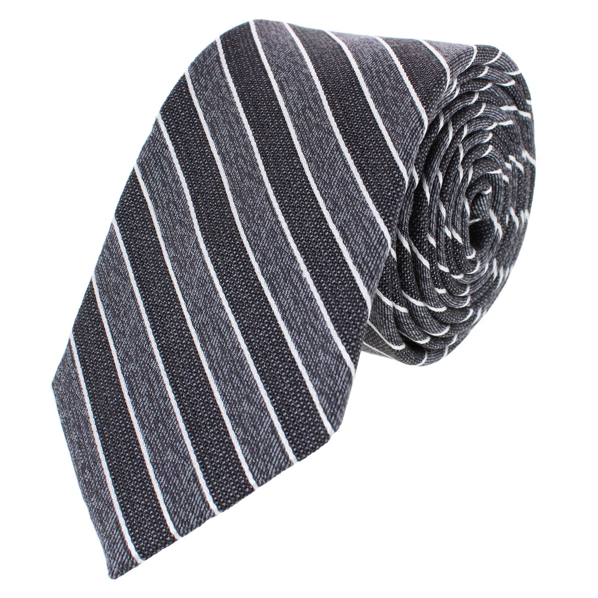 Trafalgar Dacari Diagonal Blocked Wool Blend Necktie - Black one size