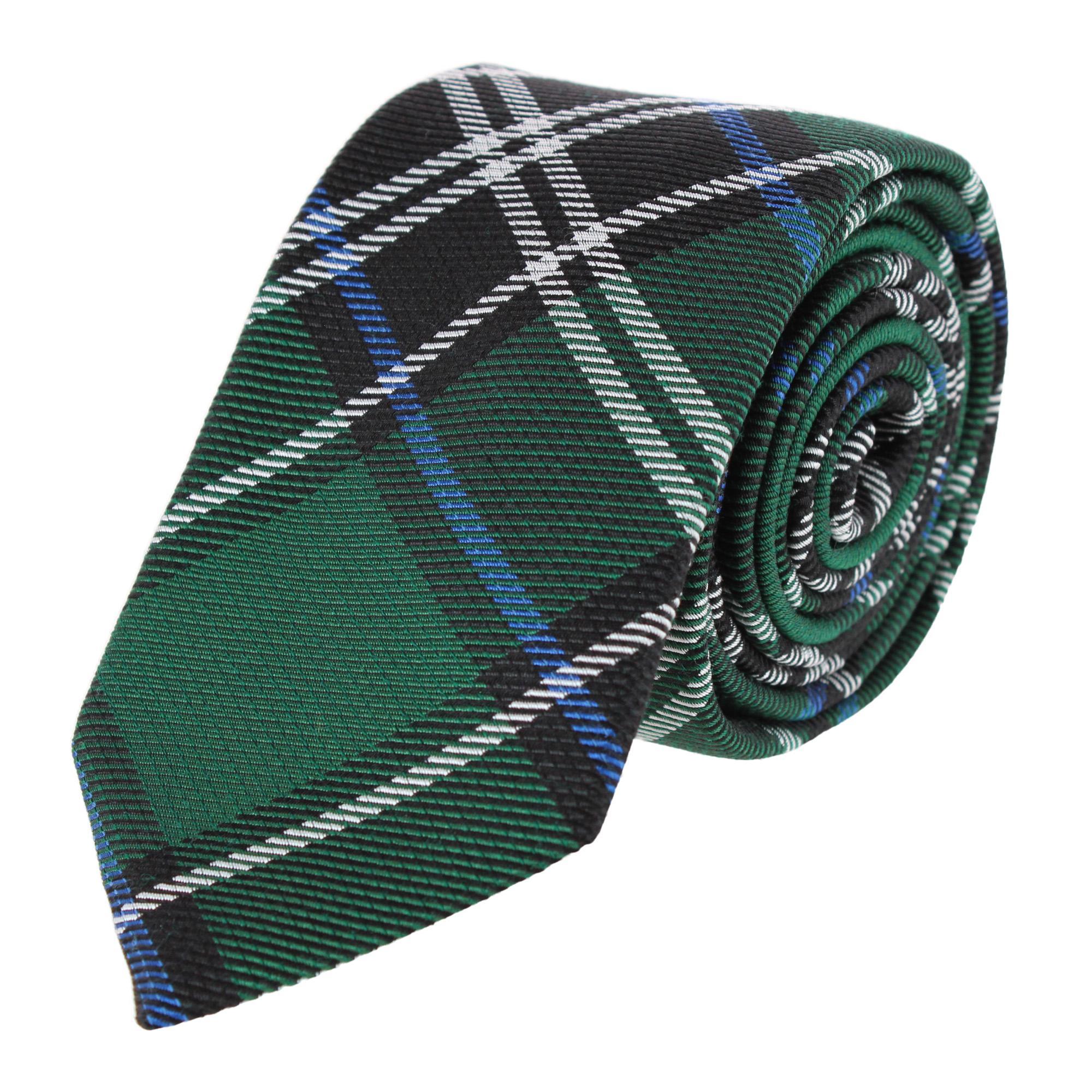 Trafalgar Jarlath Tartan Plaid Wool Blend Necktie - Green one size