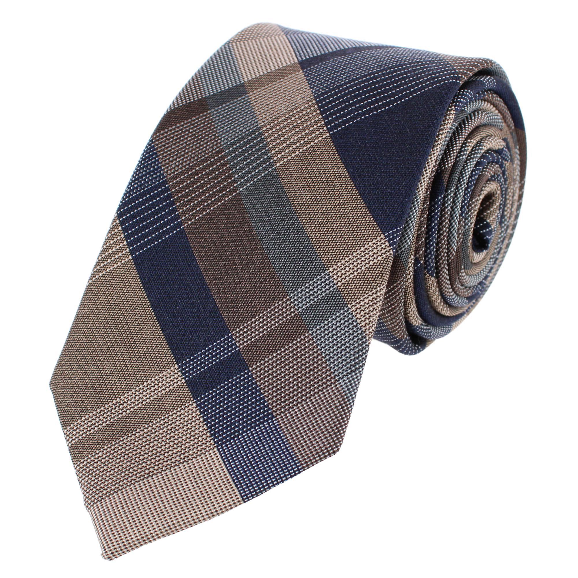Trafalgar Rolando Stately Plaid Wool Blend Business Necktie - Multiple one size