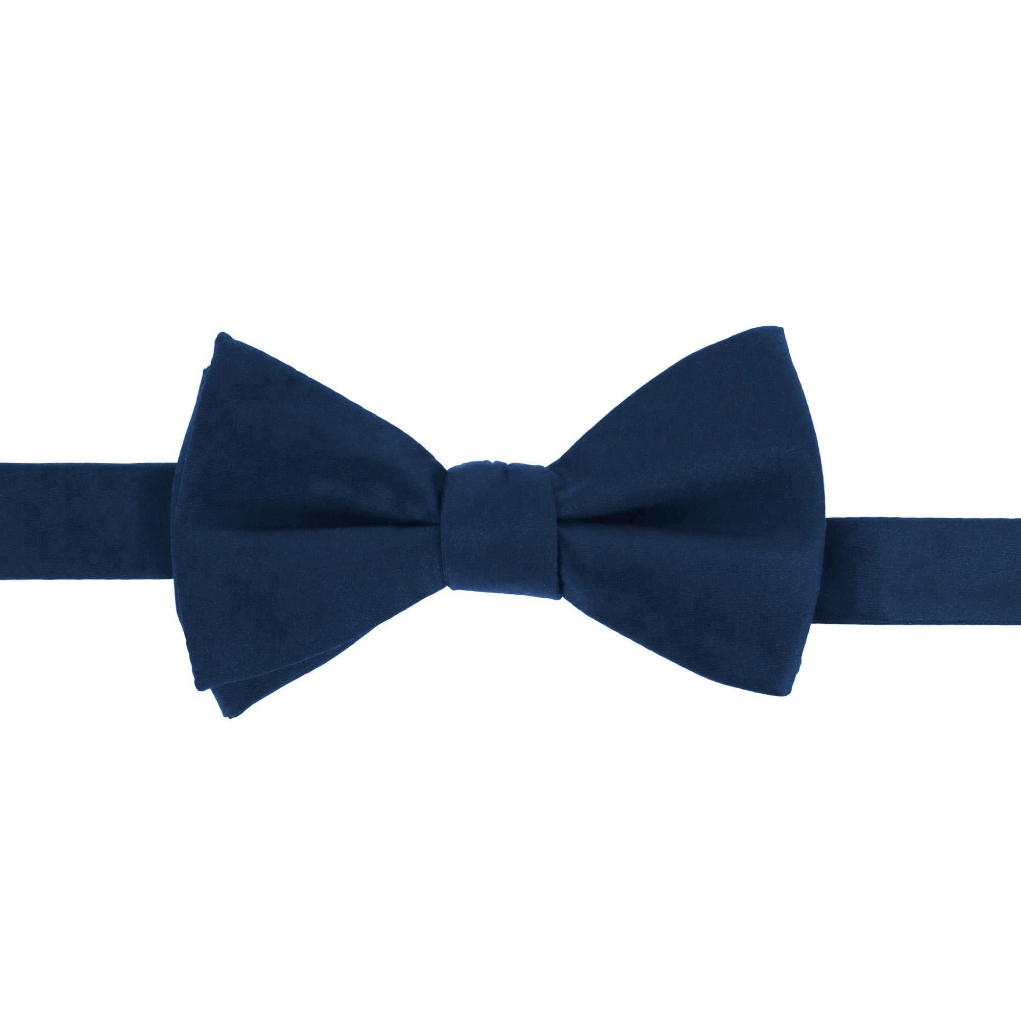 Trafalgar Sutton Solid Color Silk Bow Tie - Navy one size