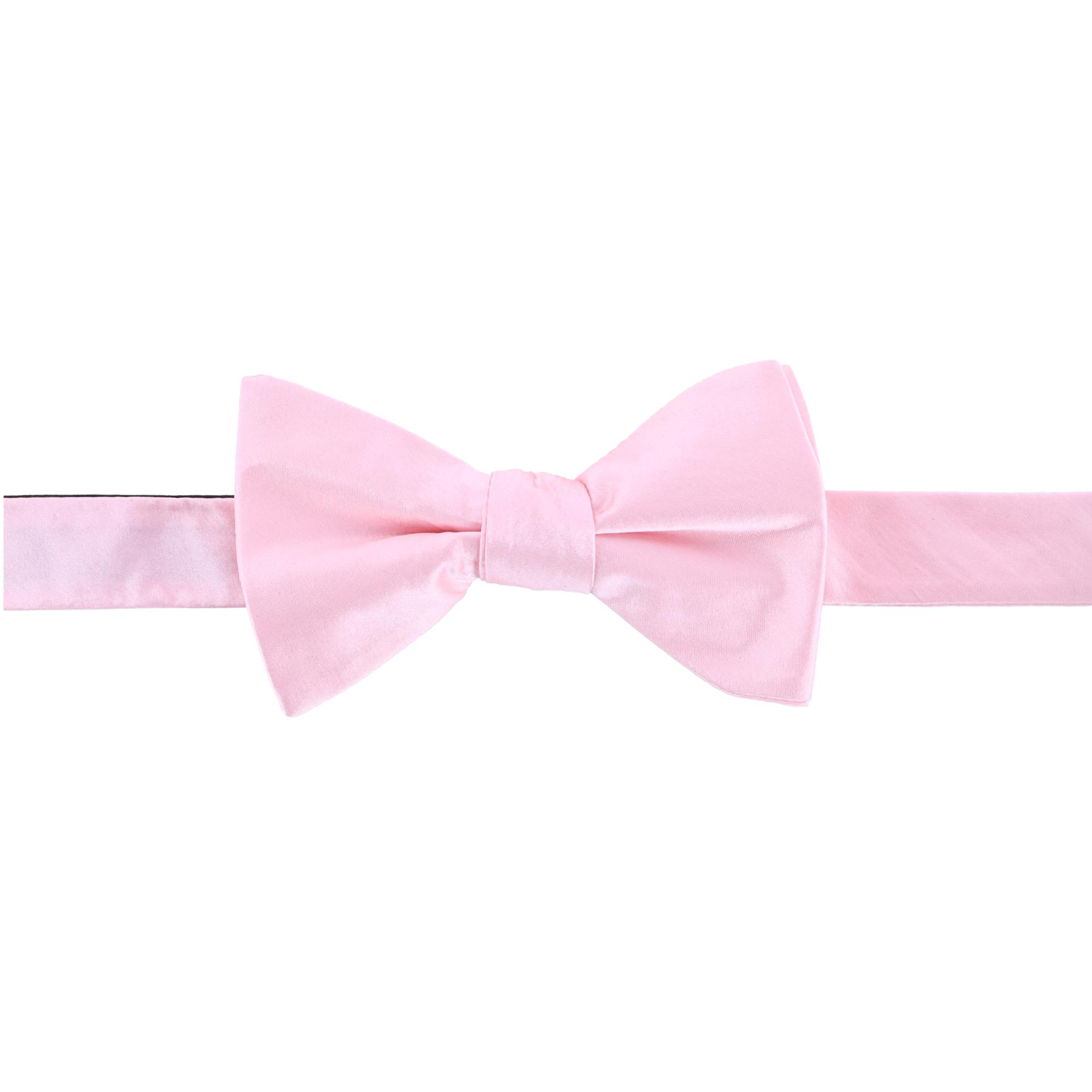 Trafalgar Sutton Solid Color Silk Bow Tie - Pink one size
