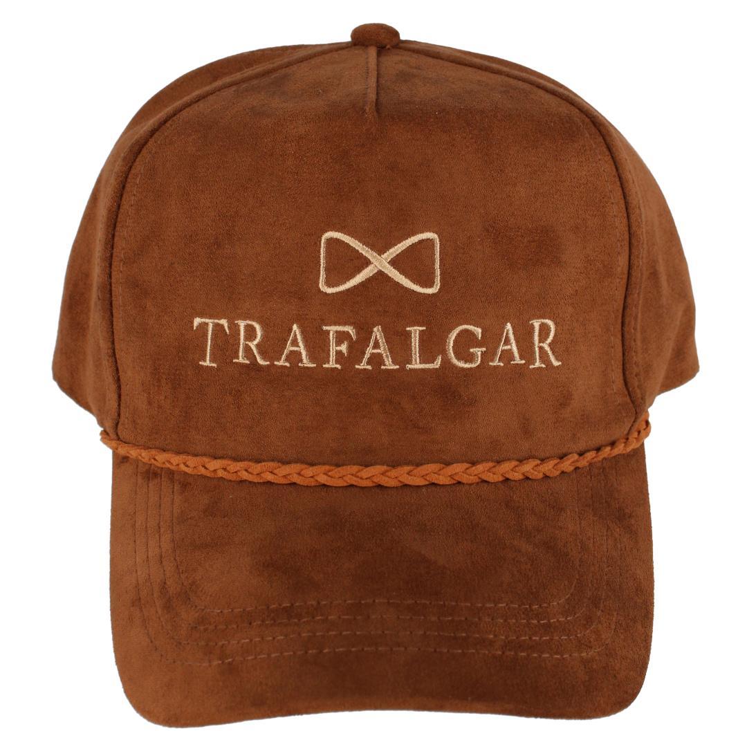 Trafalgar Traflagar's Faux Suede 5 Panel Cap with Braided Rope - Cognac one size