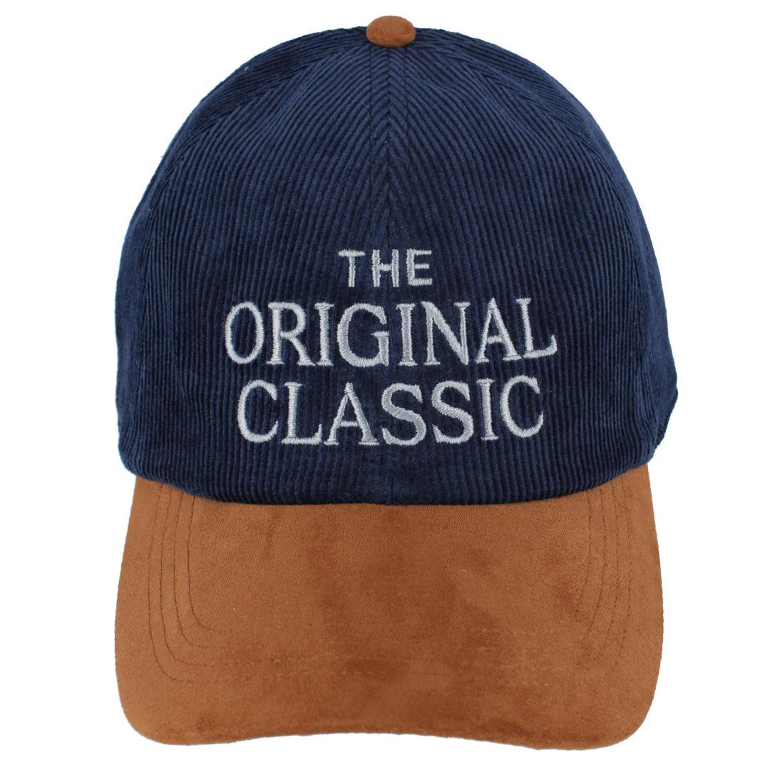 Trafalgar Trafalgar's The Original Classic 5 Panel Corduroy Baseball Hat with Faux Suede Brim - Navy one size
