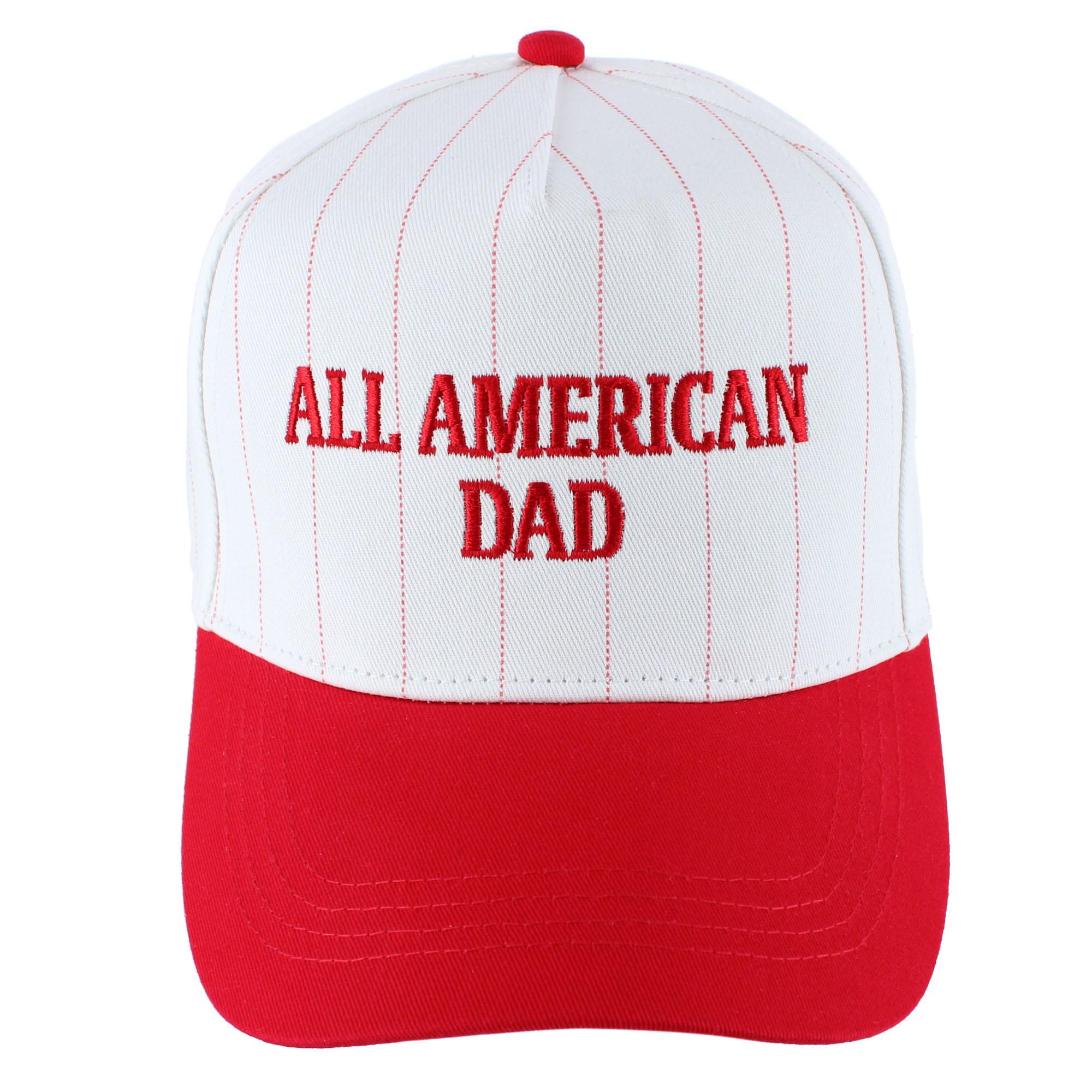 Trafalgar All American Dad Pinstripe Baseball Hat - Red one size