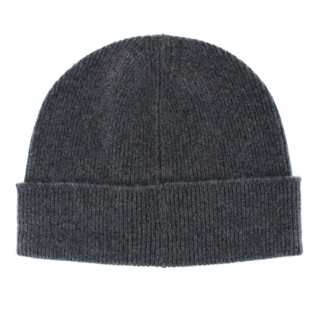 Trafalgar Camden Cashmere Solid Colored Micro Ribbed Beanie - Grey one size