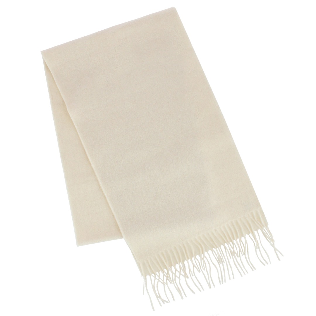 Trafalgar Men's The Windsor Merino Wool Solid Color Knit Neck Scarf - Ivory