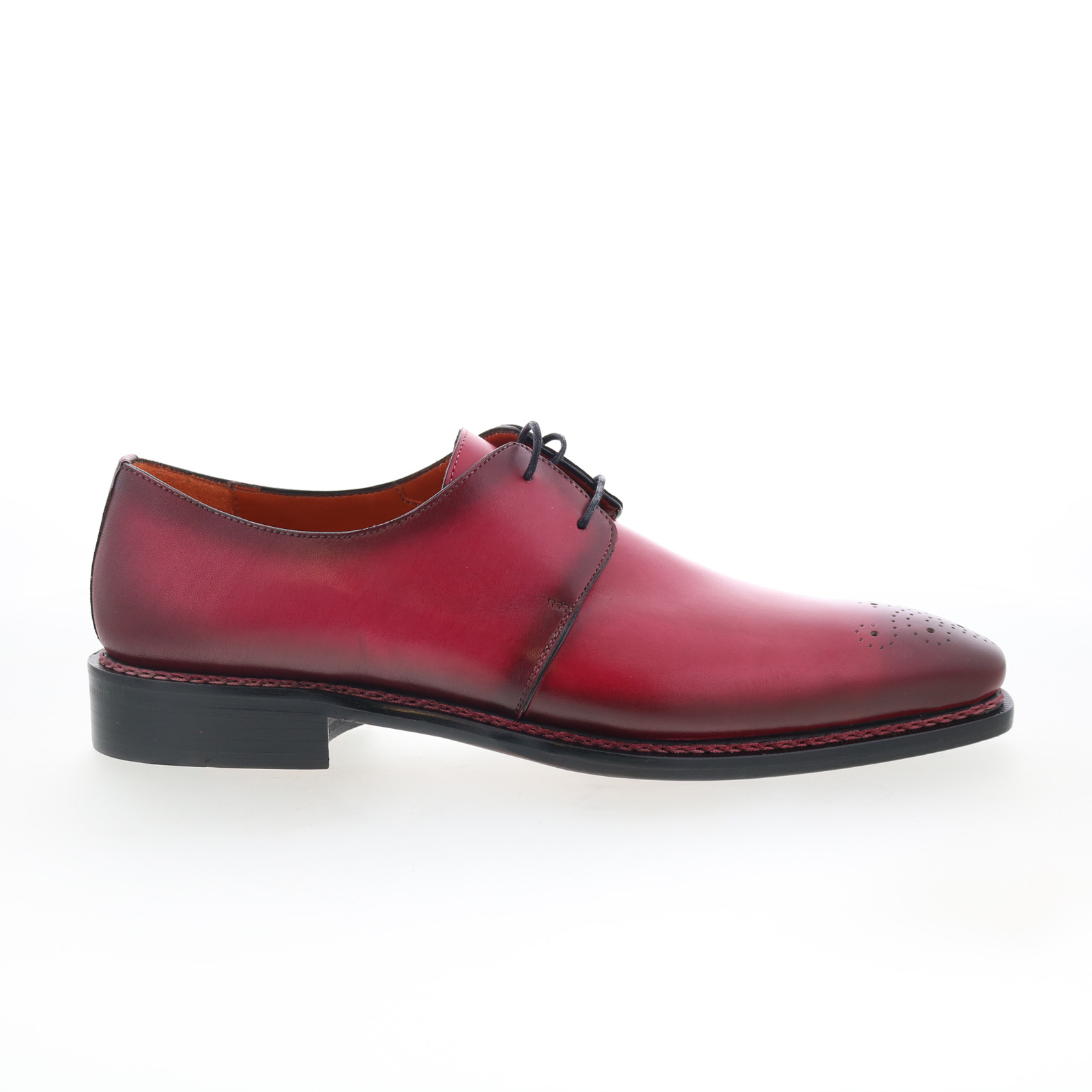 Mezlan 23876 Mens Burgundy Leather Lace Up Oxfords & Lace Ups Casual Shoes 9