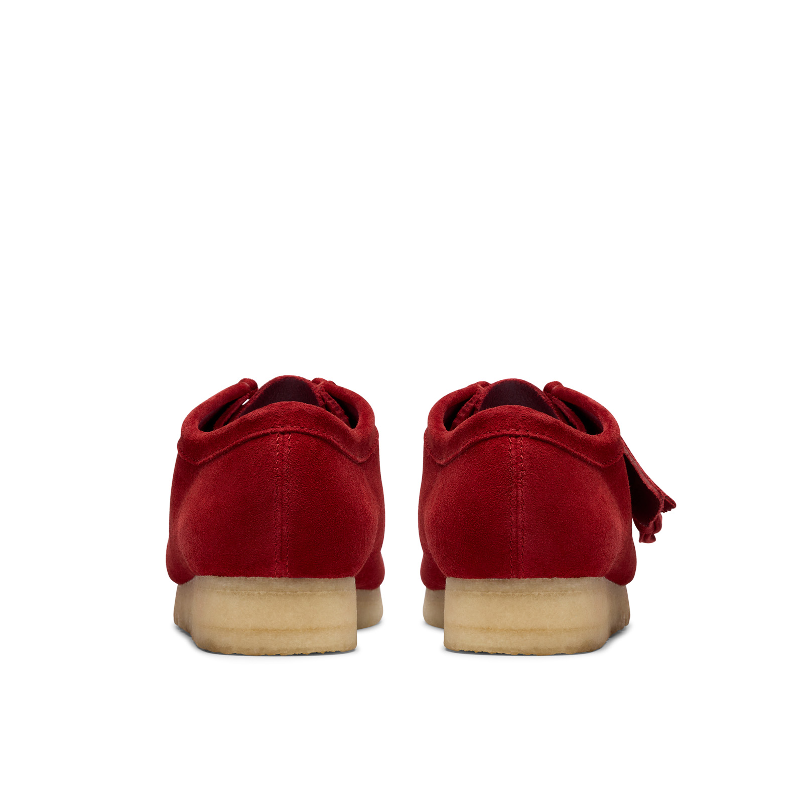 Clarks Wallabee 26182822 Mens Red Suede Oxfords & Lace Ups Casual