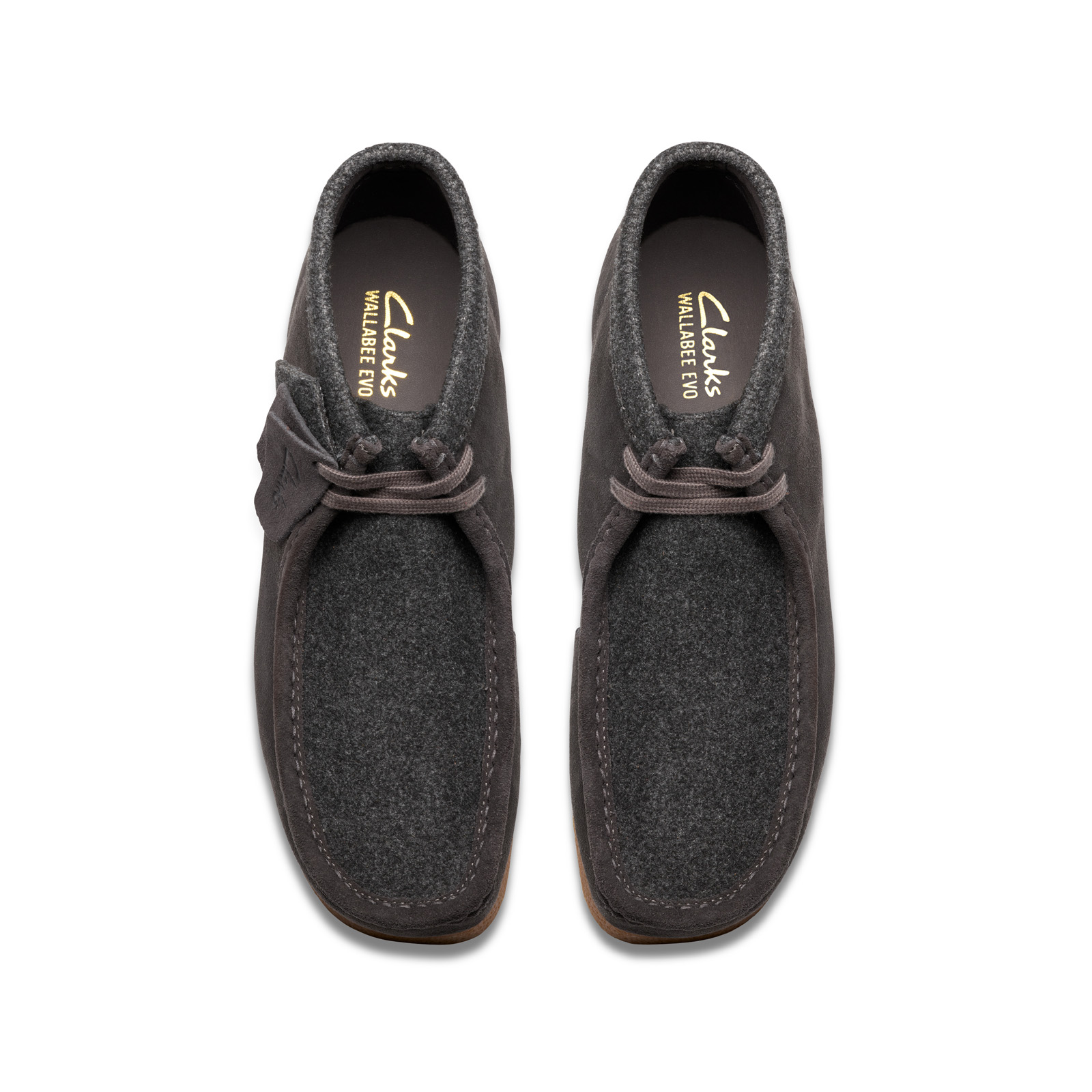 Clarks Wallabee EVO Boot 26183994 Mens Gray Suede Lace Up Chukkas
