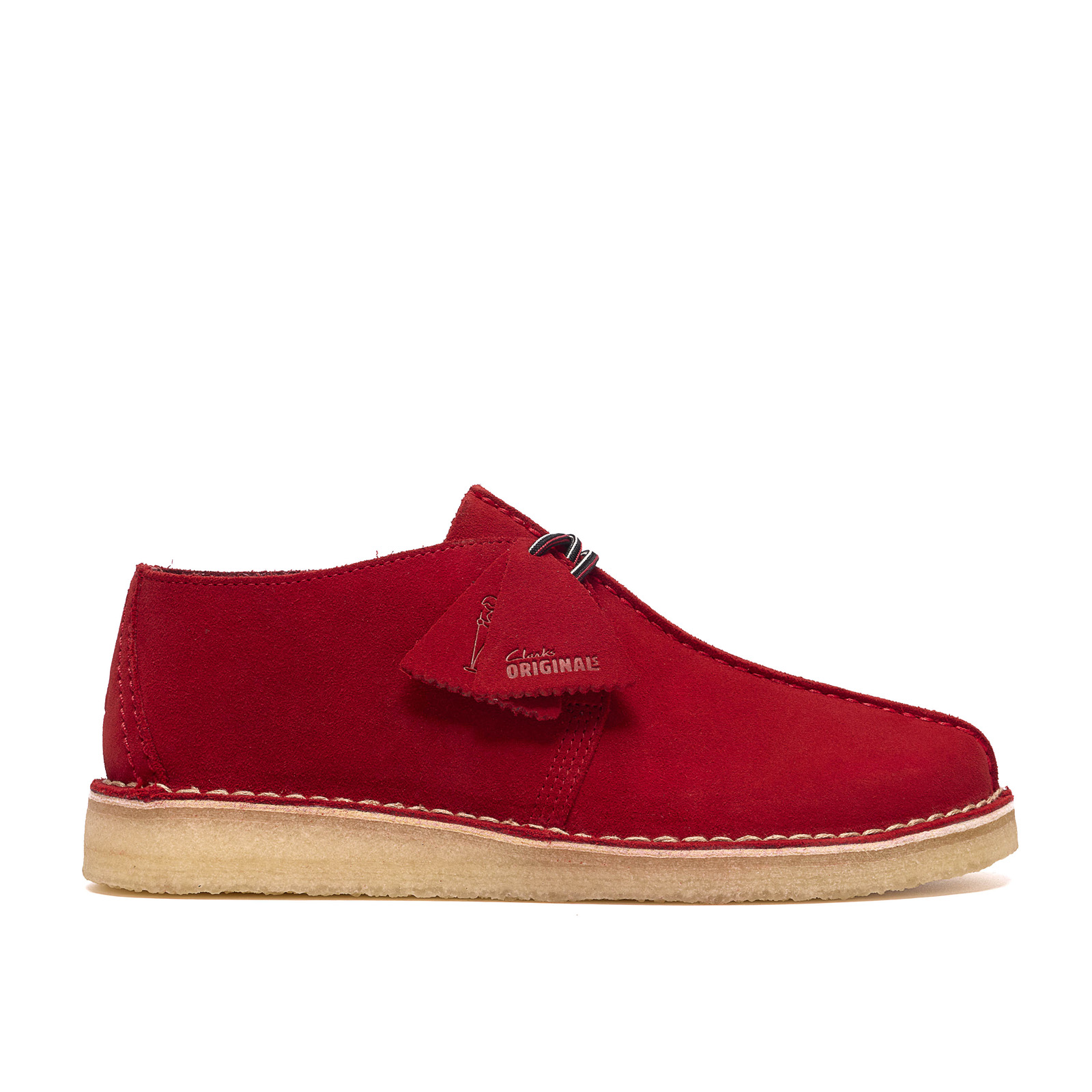 Clarks Desert Trek 26185630 Mens Red Suede Oxfords & Lace 