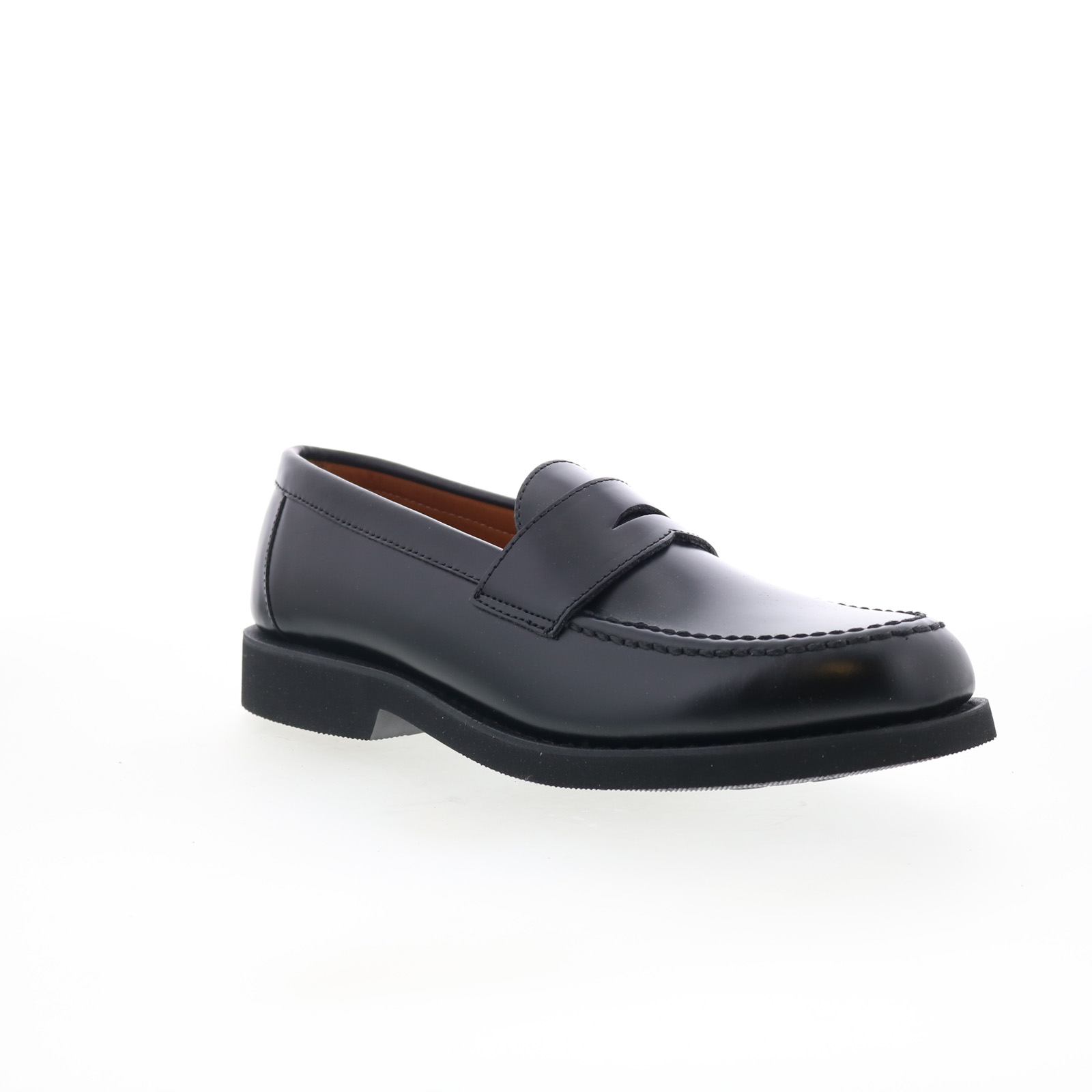 Sebago Ryan Brushed PO Mens Black Leather Loafers & Slip Ons 