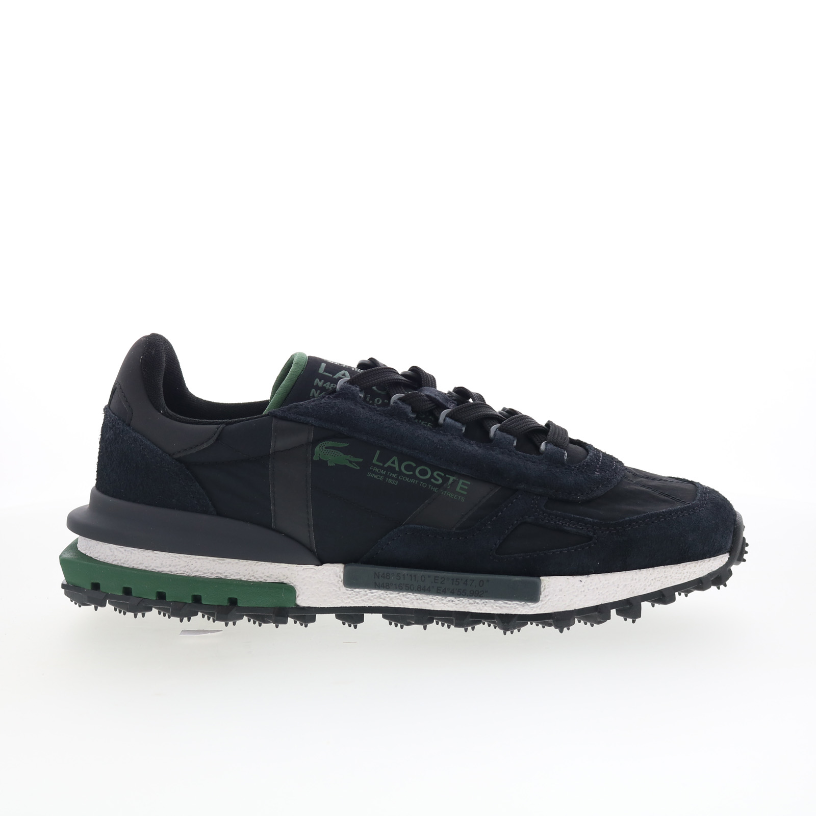 Lacoste Elite Active 1262 SMA Mens Black Suede Lifestyle Sneakers 