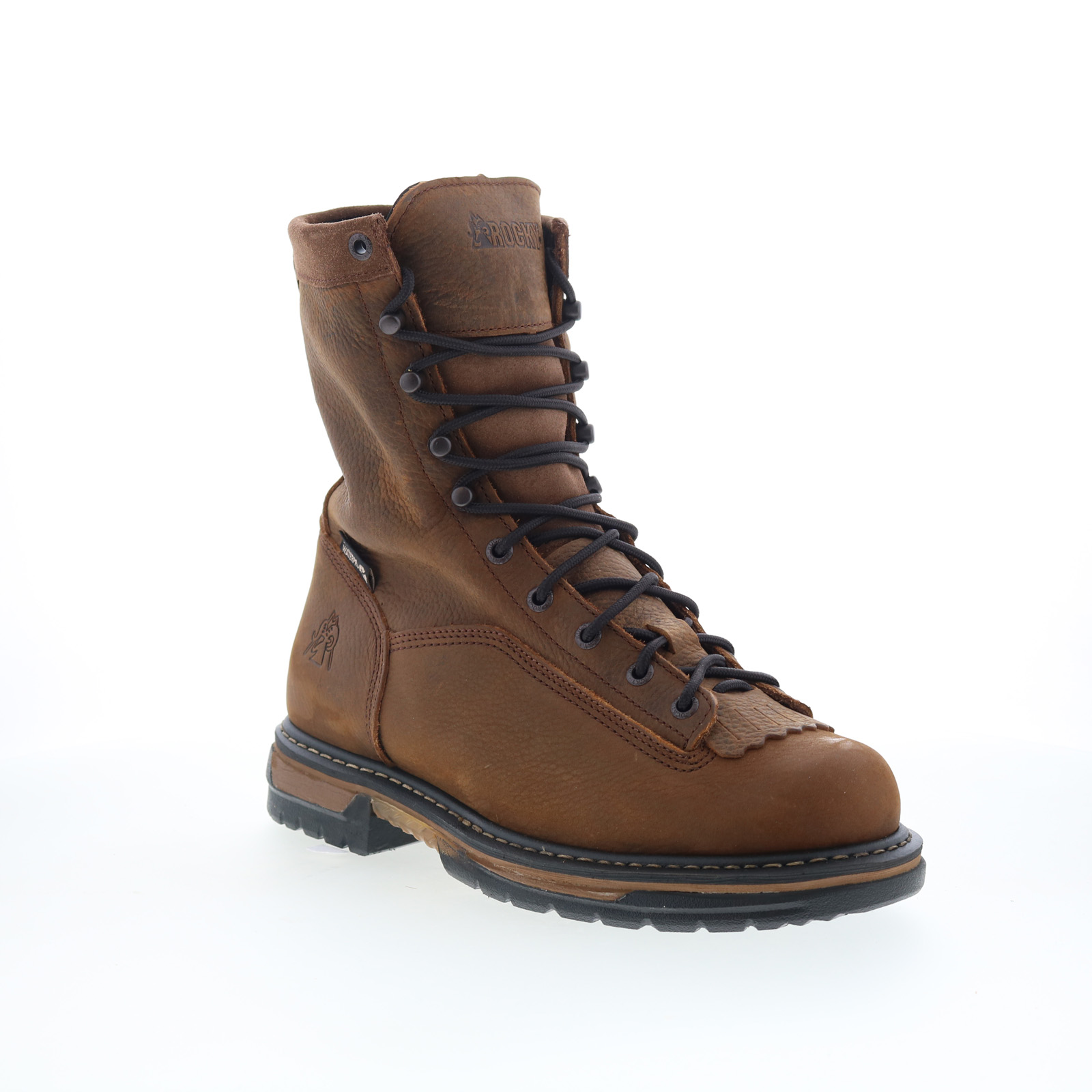 Rocky IronClad Waterproof Leather Work Boots Brown Lace-Up Rocky Ironclad Steel Toe Waterproof Work Boots 6693 main image 3