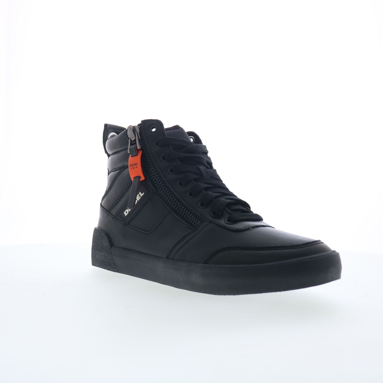 Diesel S-Dvelows Vulcanized Mens Black Leather Lifestyle Sneakers 